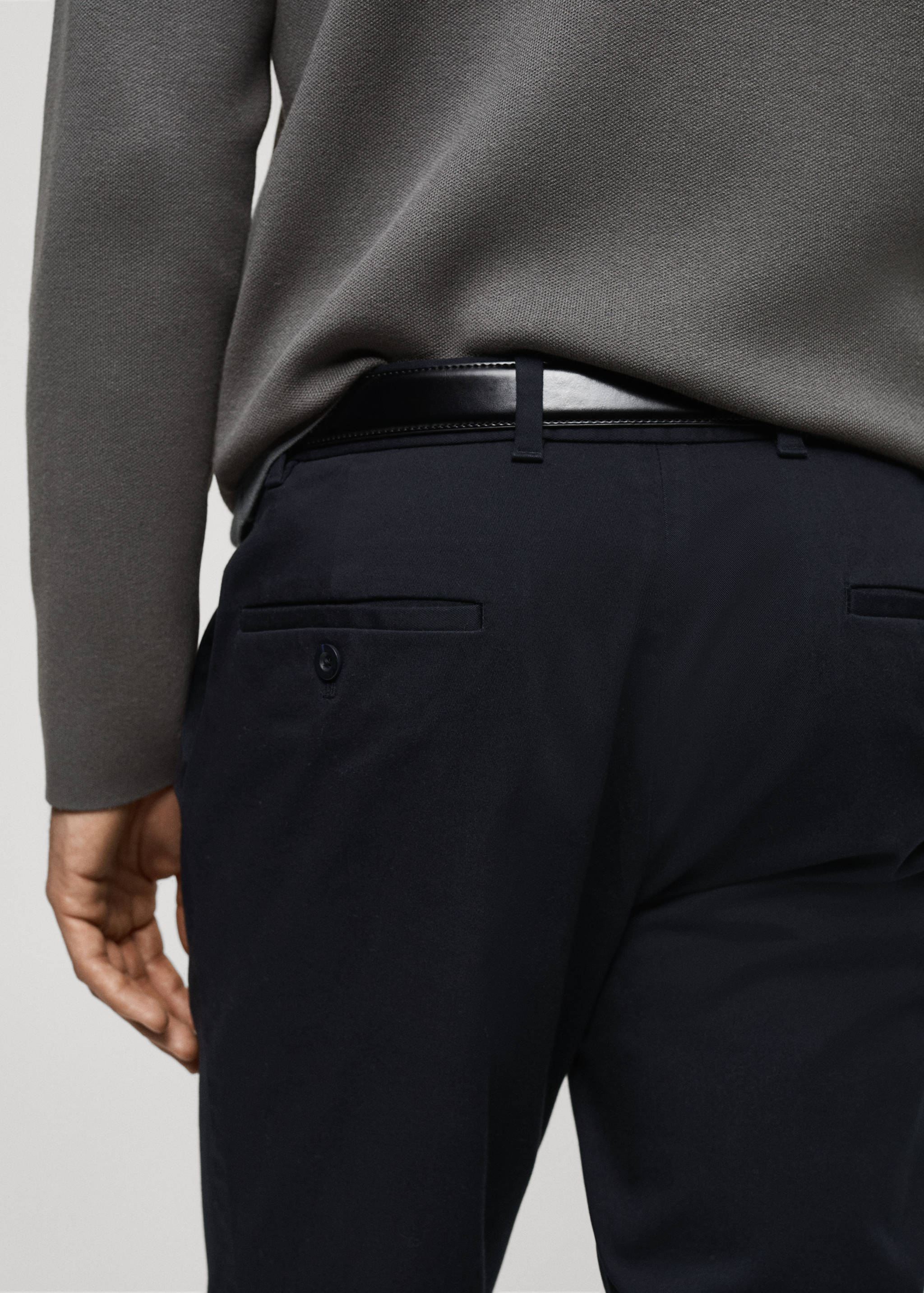 Barna slim-fit twill chino pants - Details of the article 6