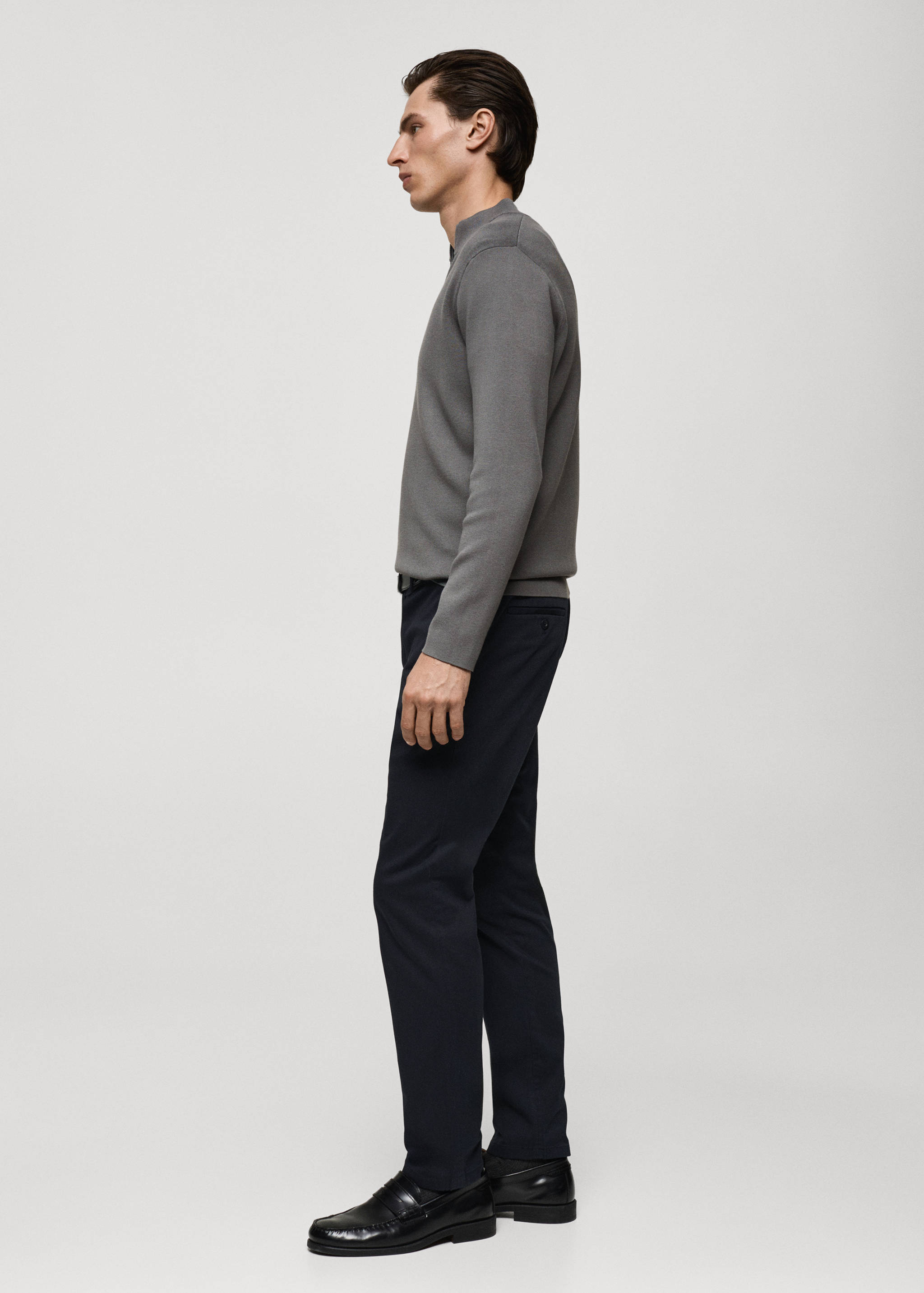 Barna slim-fit twill chino pants - Details of the article 2