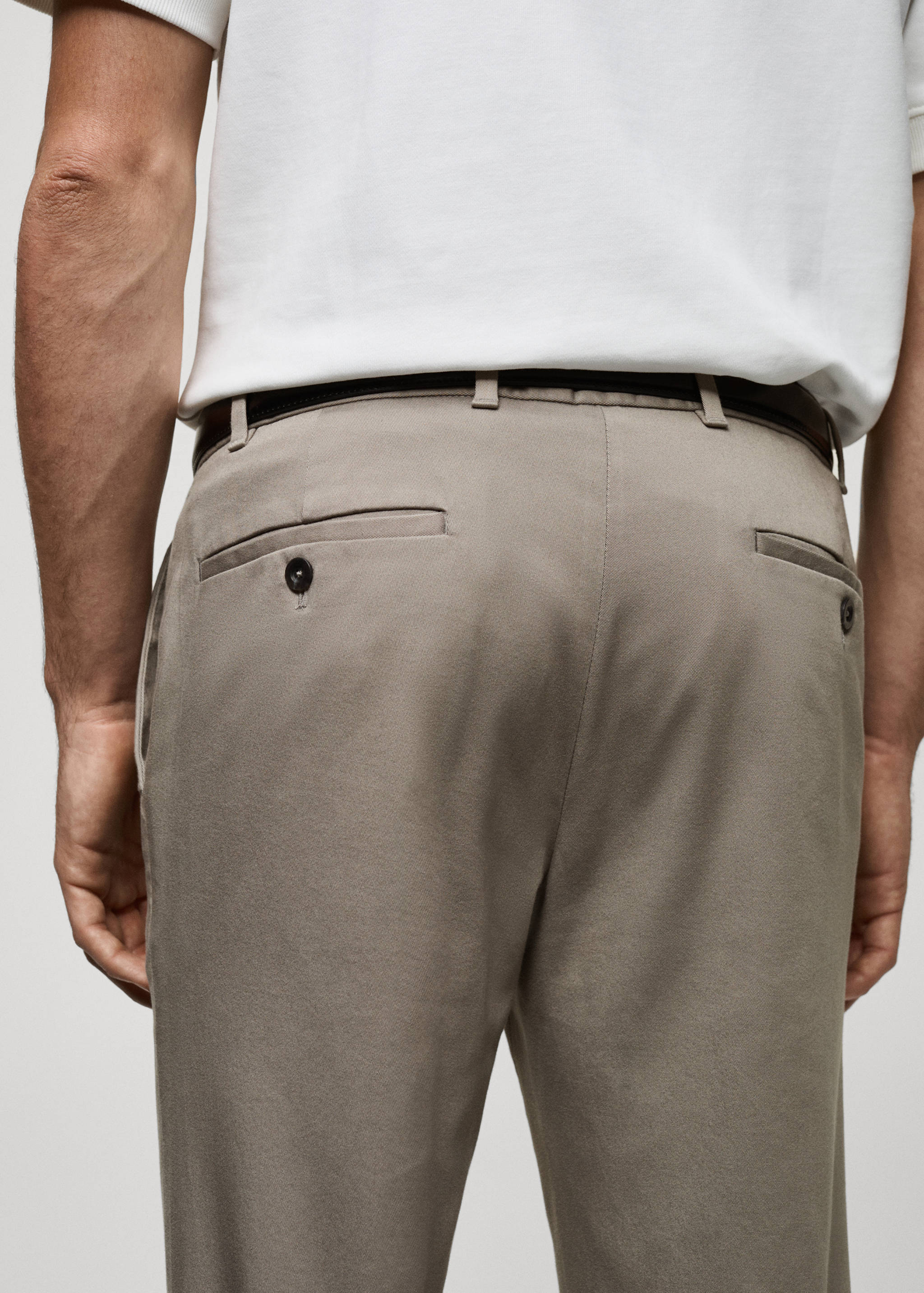 Barna slim-fit twill chino pants - Details of the article 6