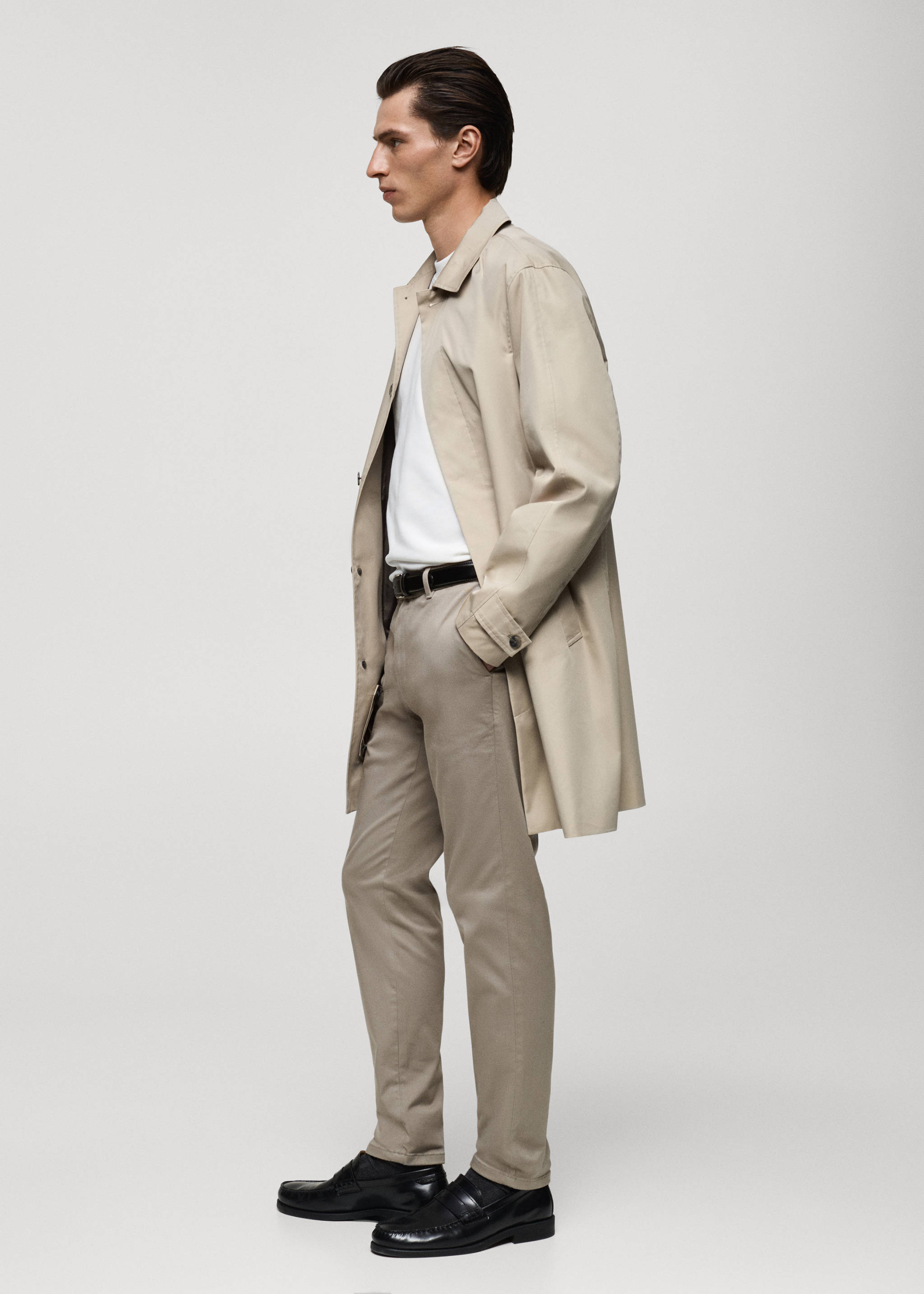 Barna slim-fit twill chino pants - Details of the article 2