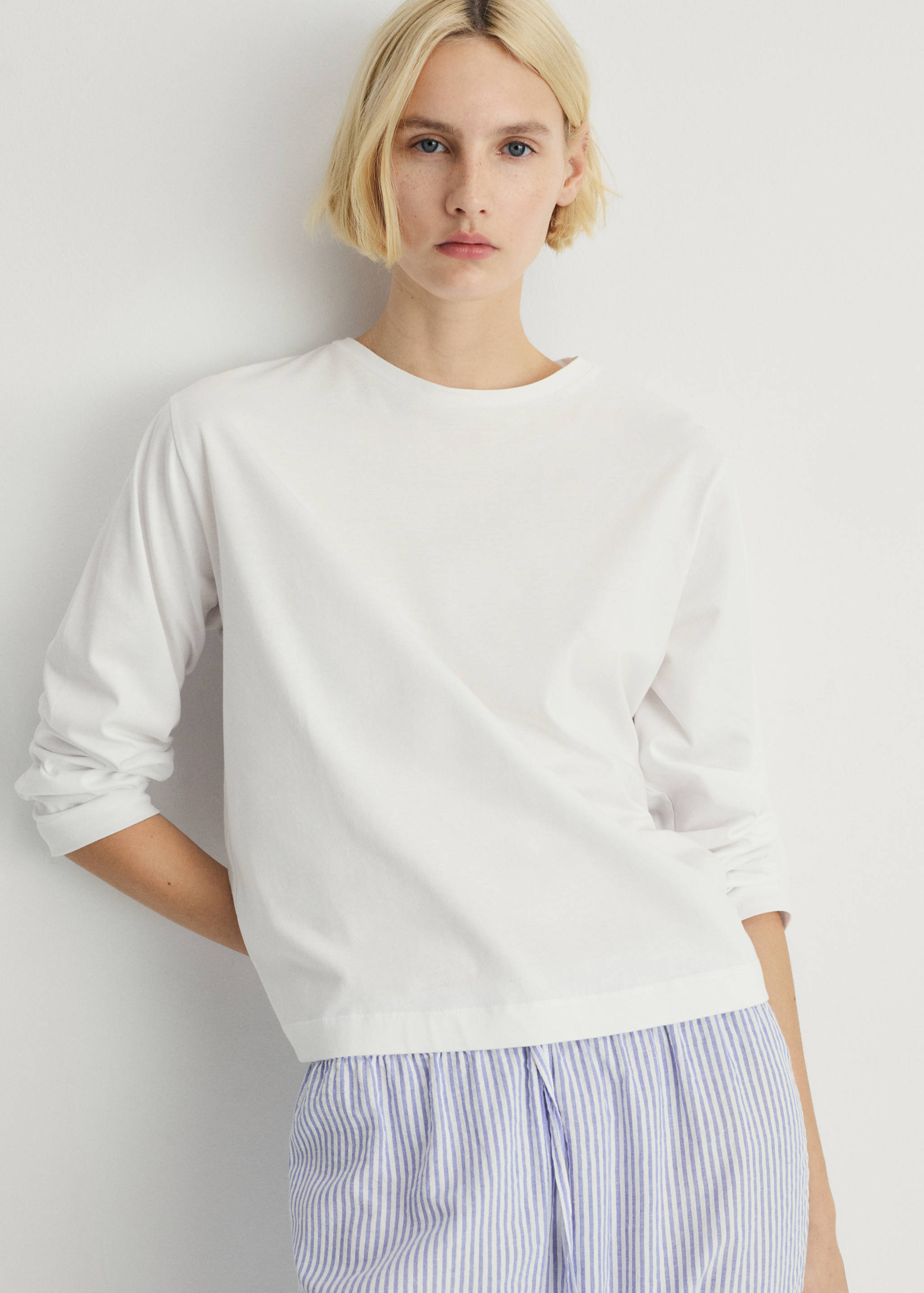 Seersucker striped two-piece pyjamas - Medium plane