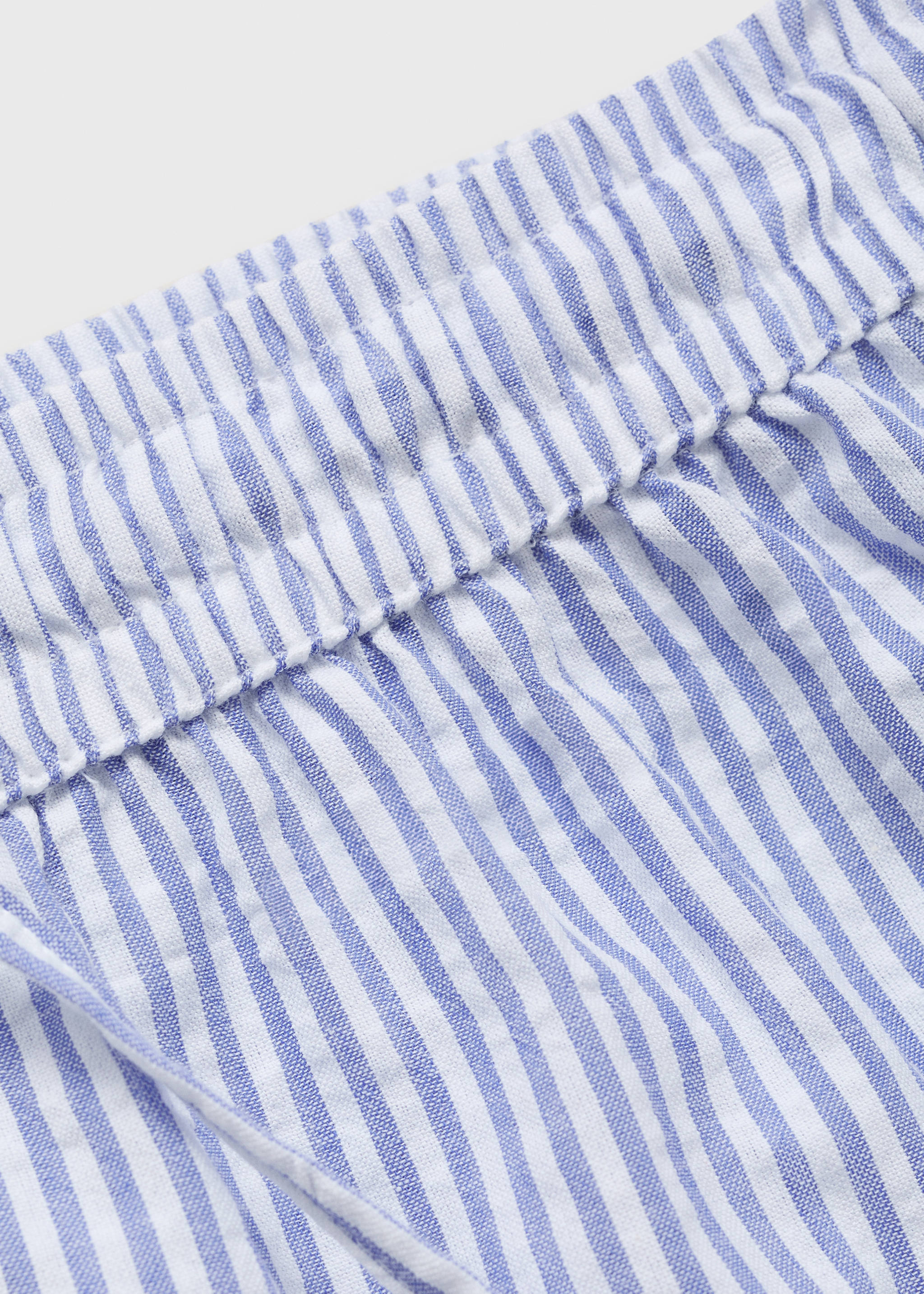 Seersucker striped two-piece pyjamas - Details of the article 0