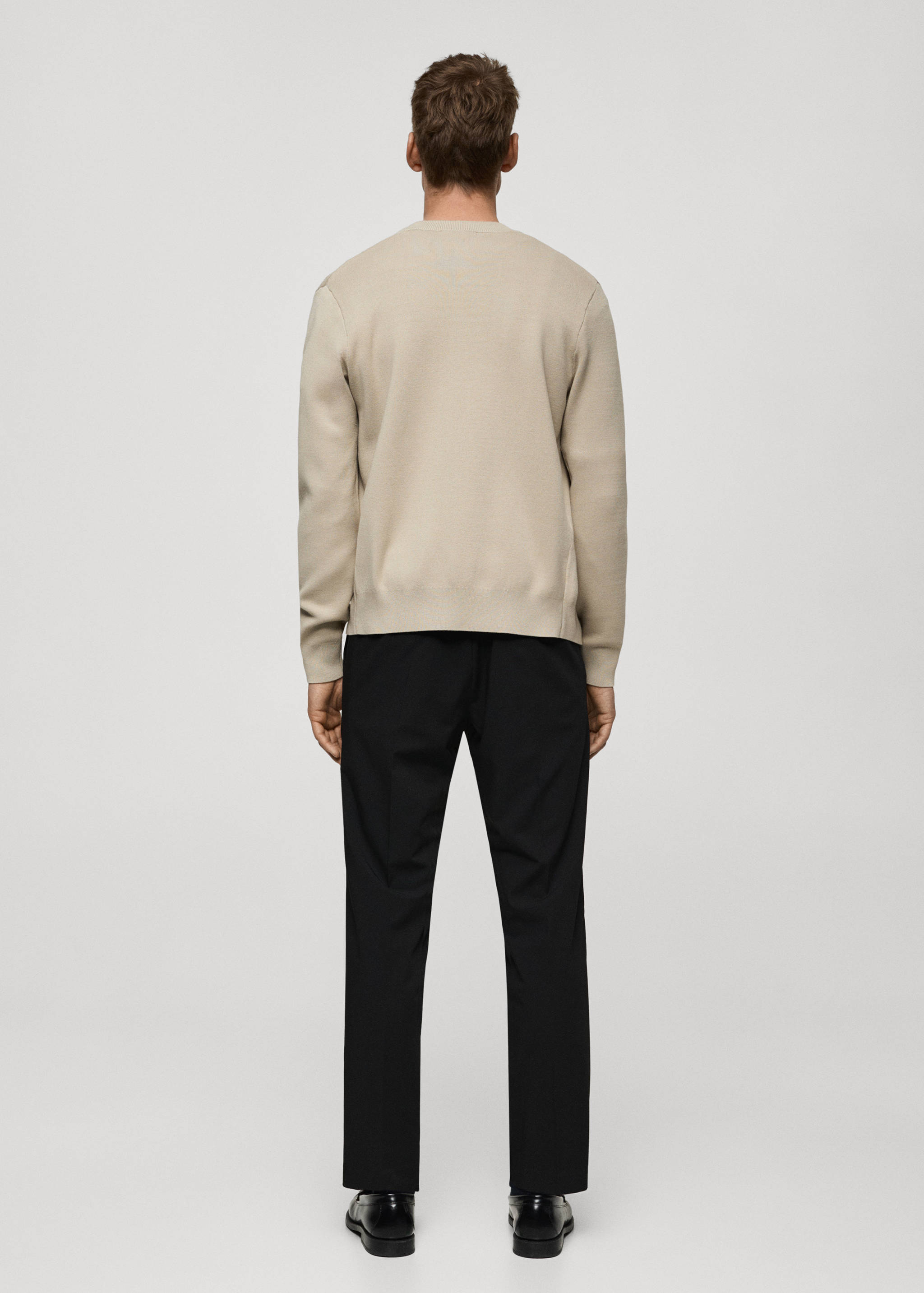 Zipped knit cardigan - Reverse of the article