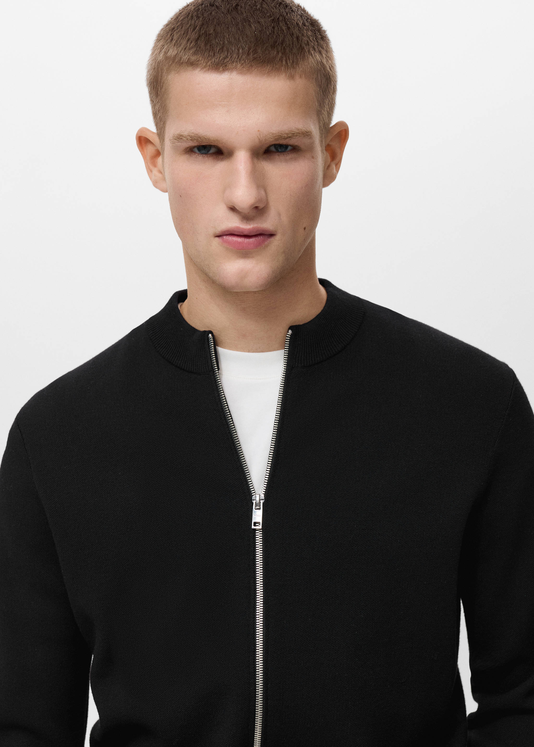 Zipped knit cardigan - Details of the article 1