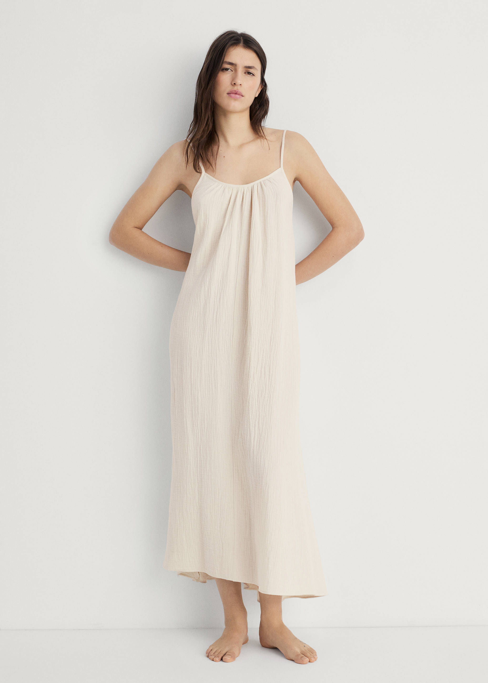 Chemise de nuit coton uni - Plan général