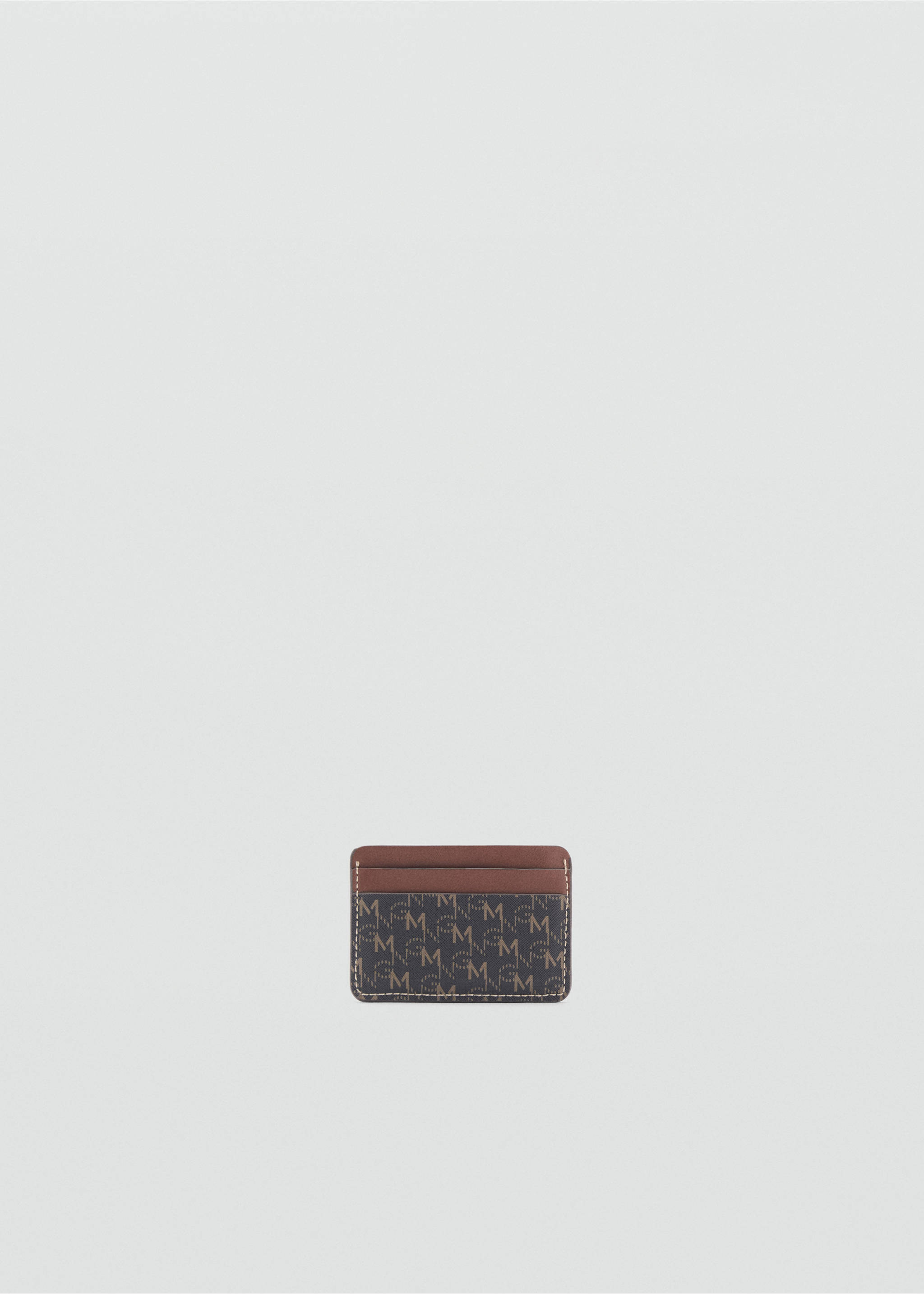 Card holder with printed logo - Medium plane, Brown. Ref: 87052895-00.
