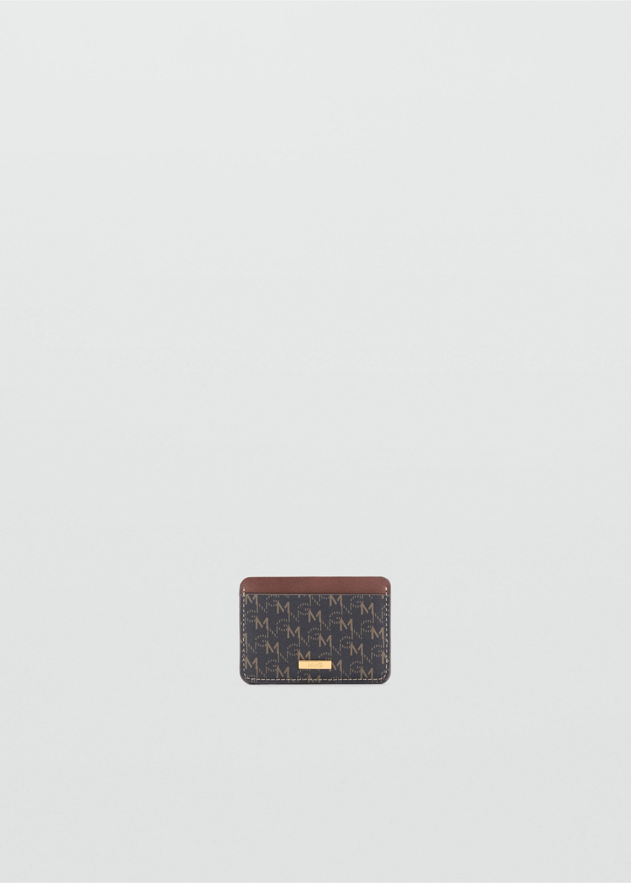 Card holder with printed logo - Article without model, Brown. Ref: 87052895-00.