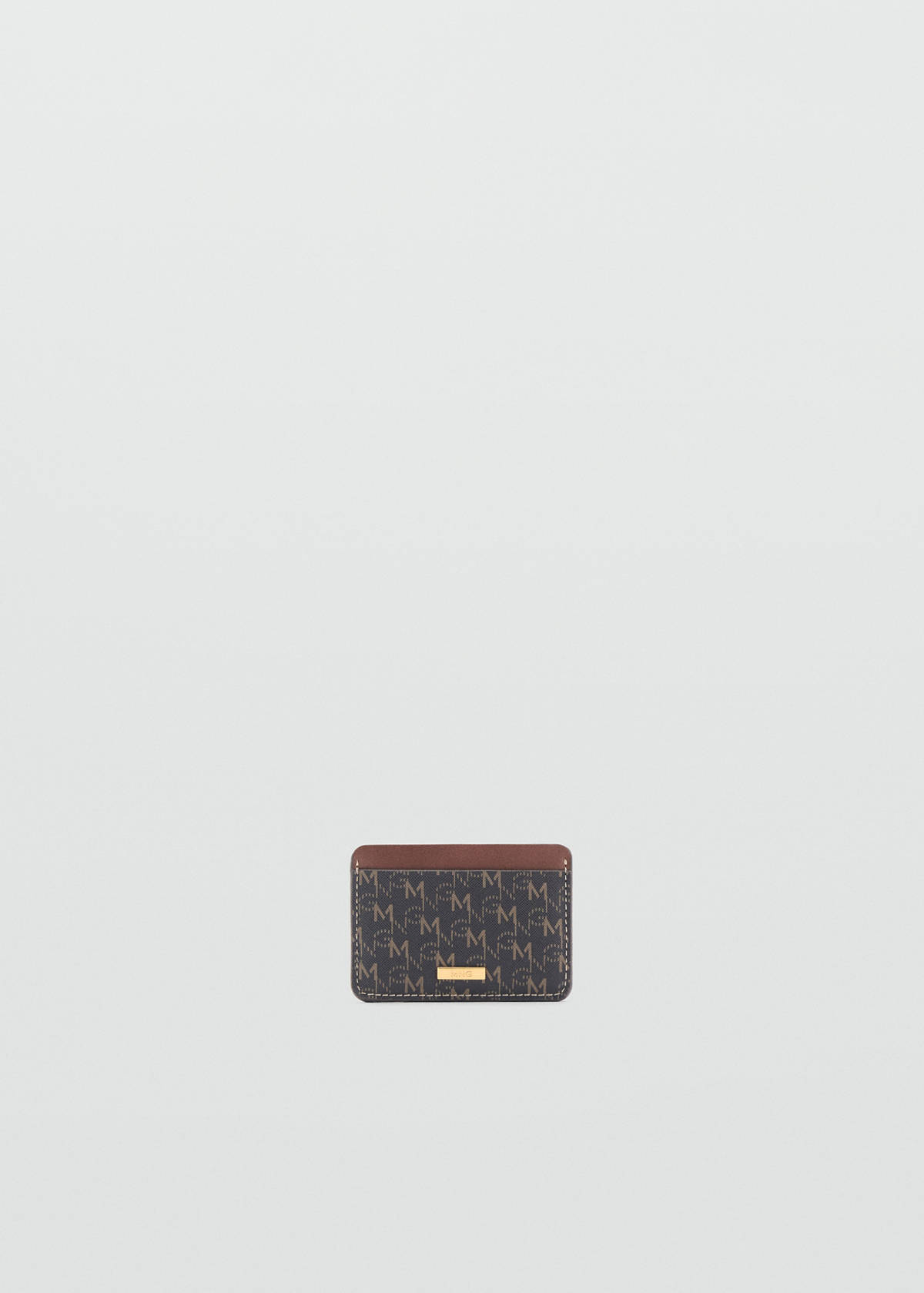 Card holder with printed logo — Brown