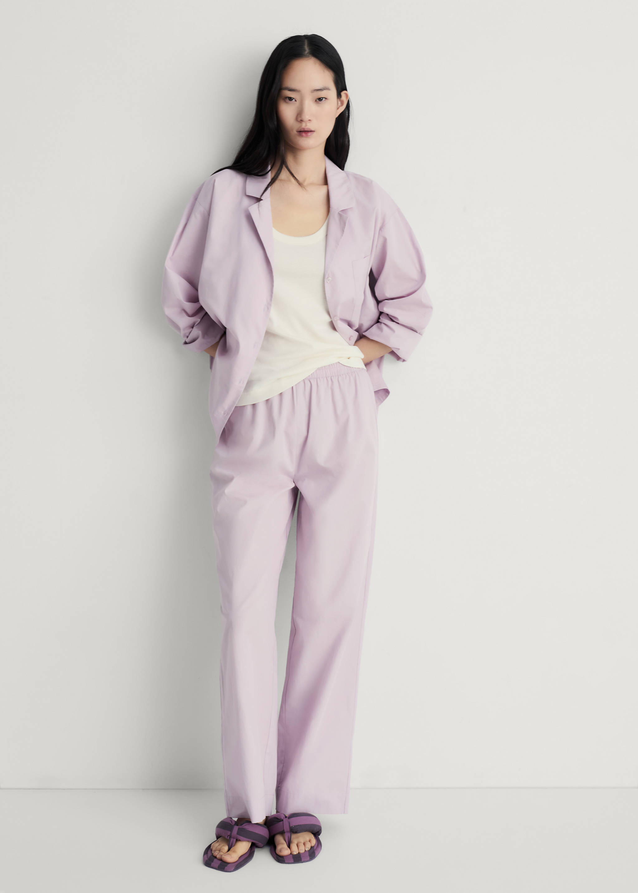 Garment-washed cotton pants - General plane