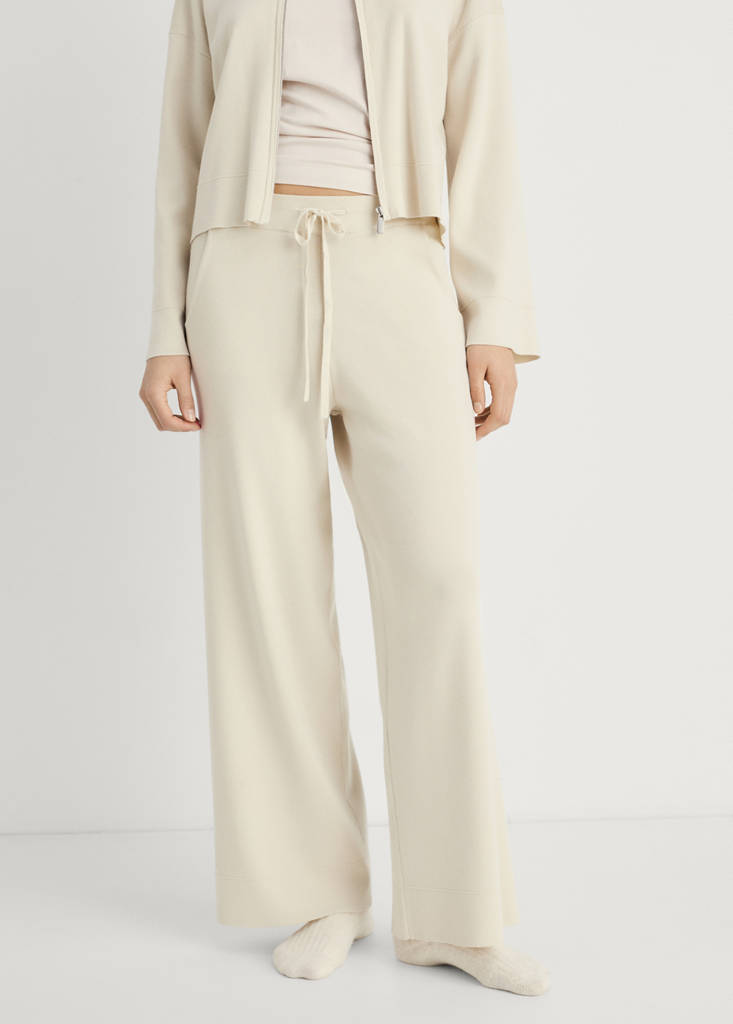 Ribbed knit trousers — Light/Pastel Grey
