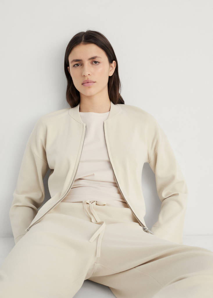 Ribbed knit trousers — Light/Pastel Grey