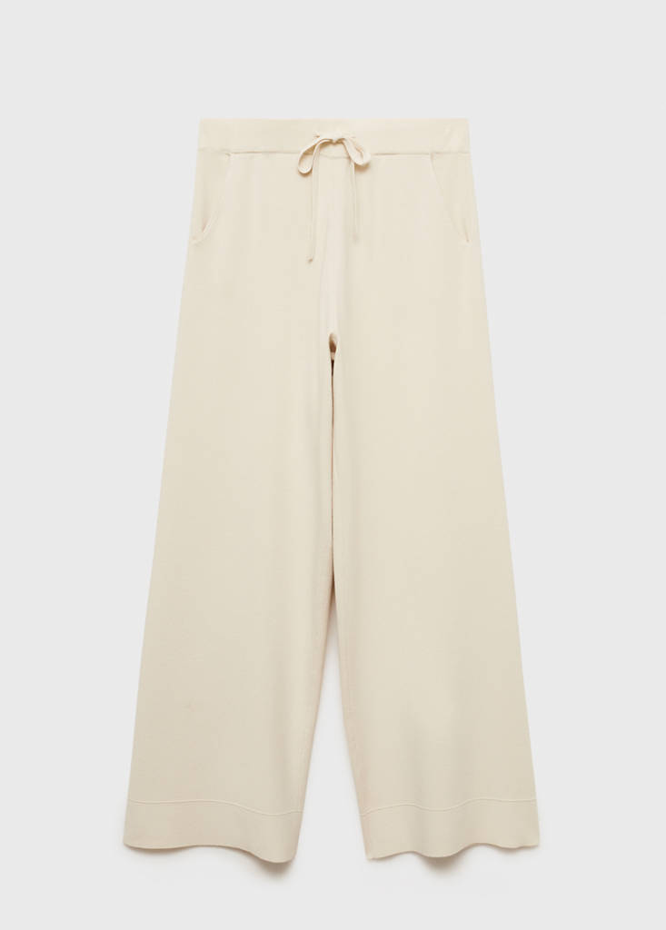 Ribbed knit trousers — Light/Pastel Grey