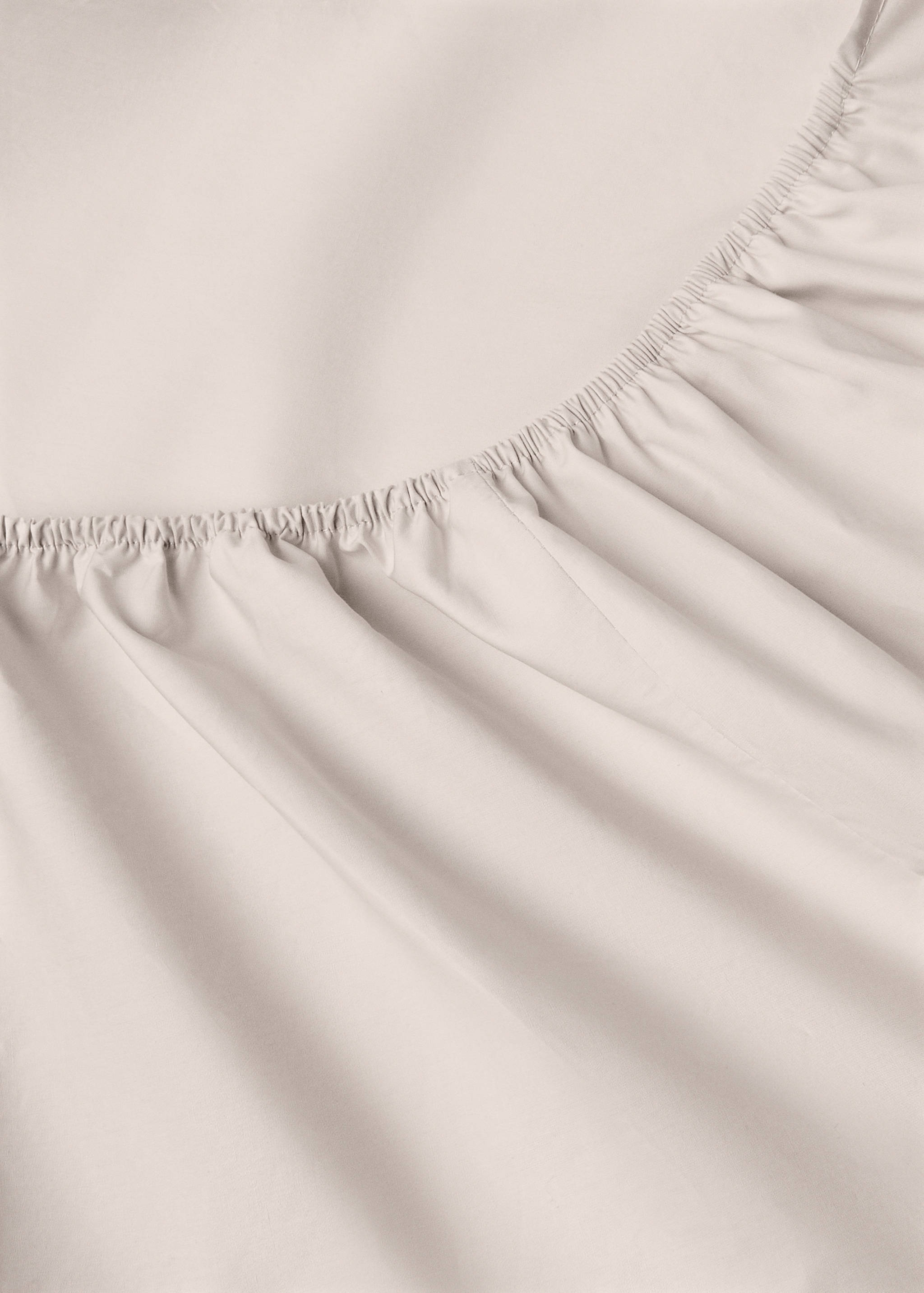 300-thread count percale cotton fitted sheet for 150 cm bed - Details of the article 1