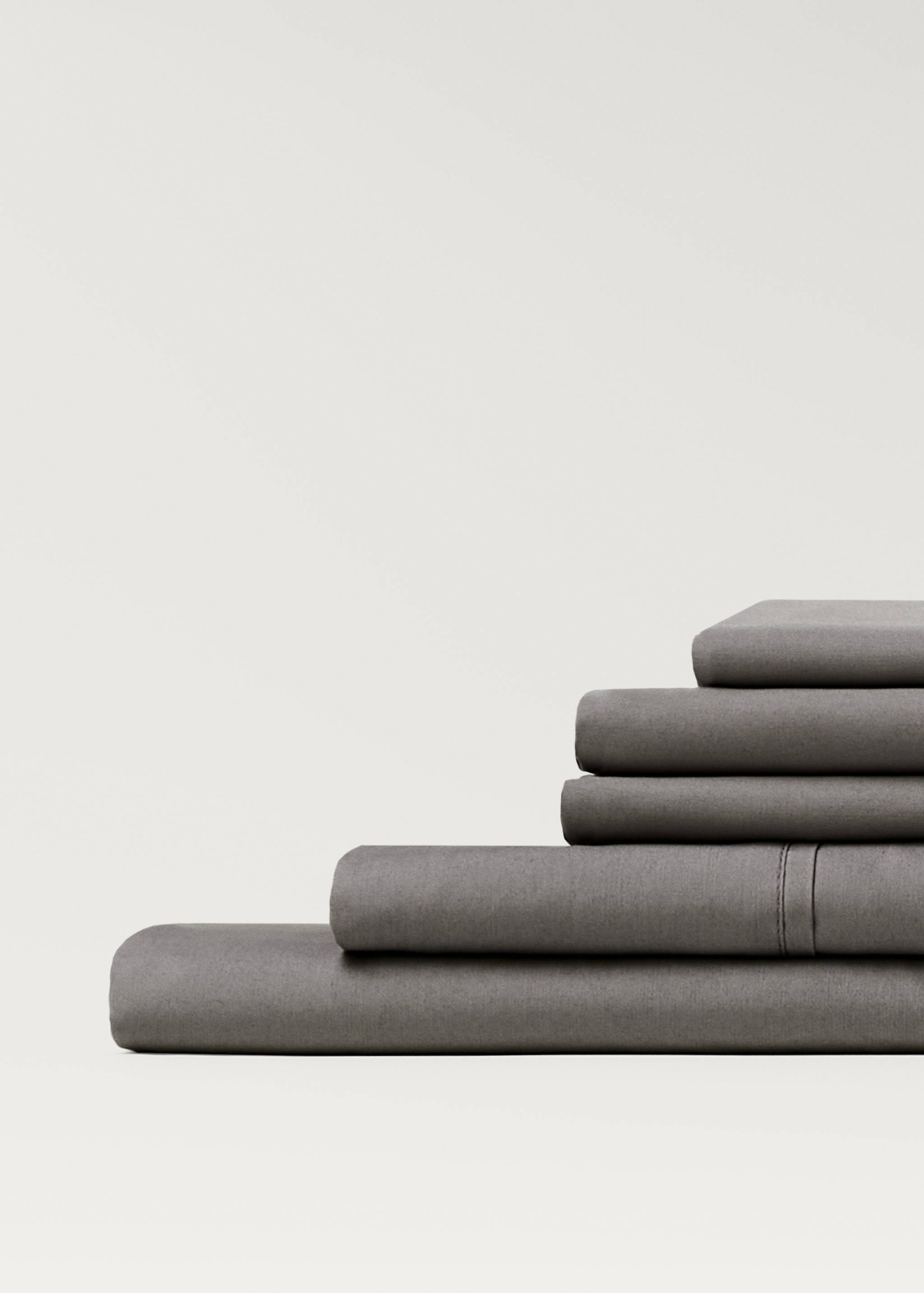 300-thread count percale cotton fitted sheet for 150 cm bed - Details of the article 3