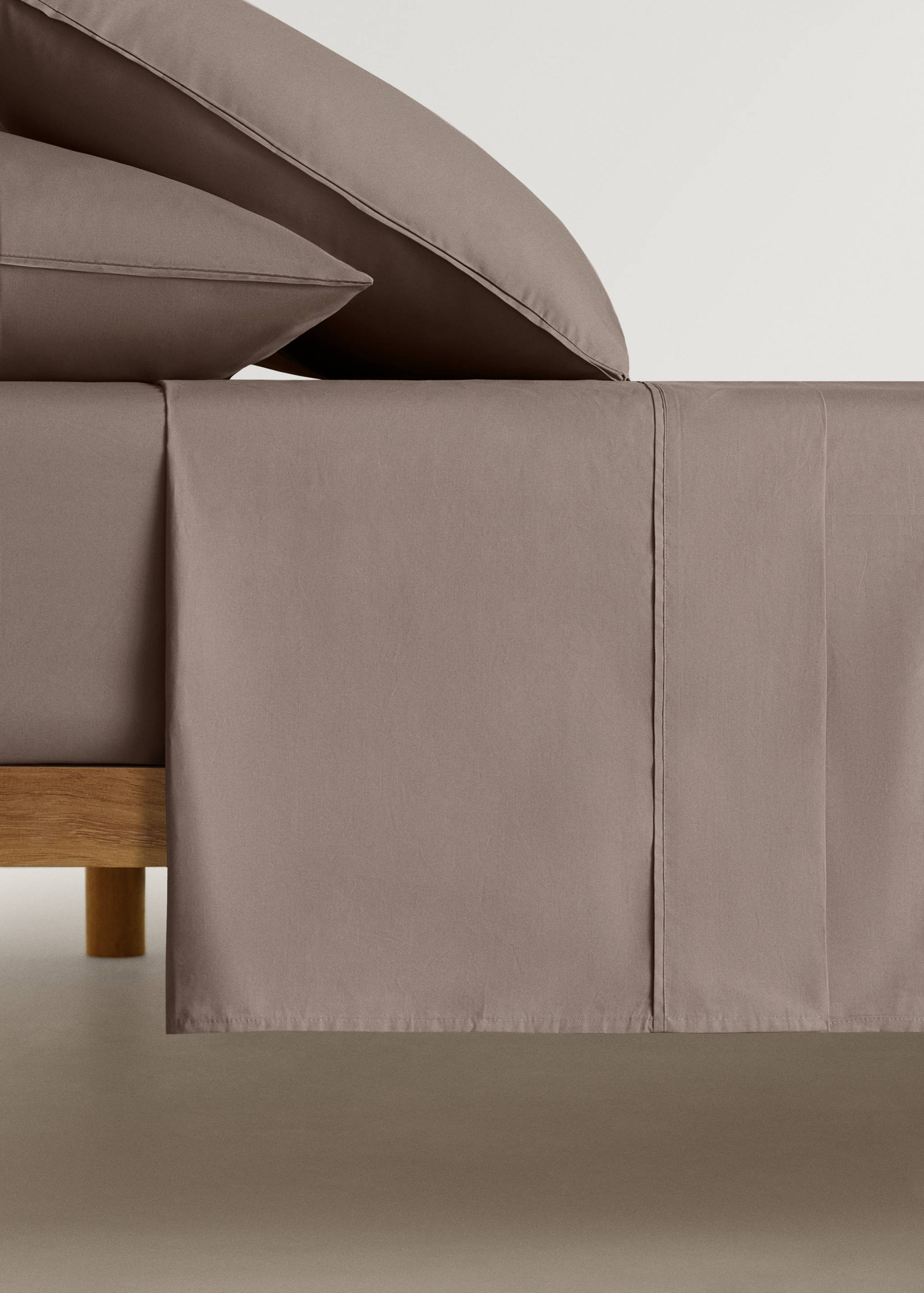 300-thread count percale cotton top sheet for 90 cm bed - Article without model