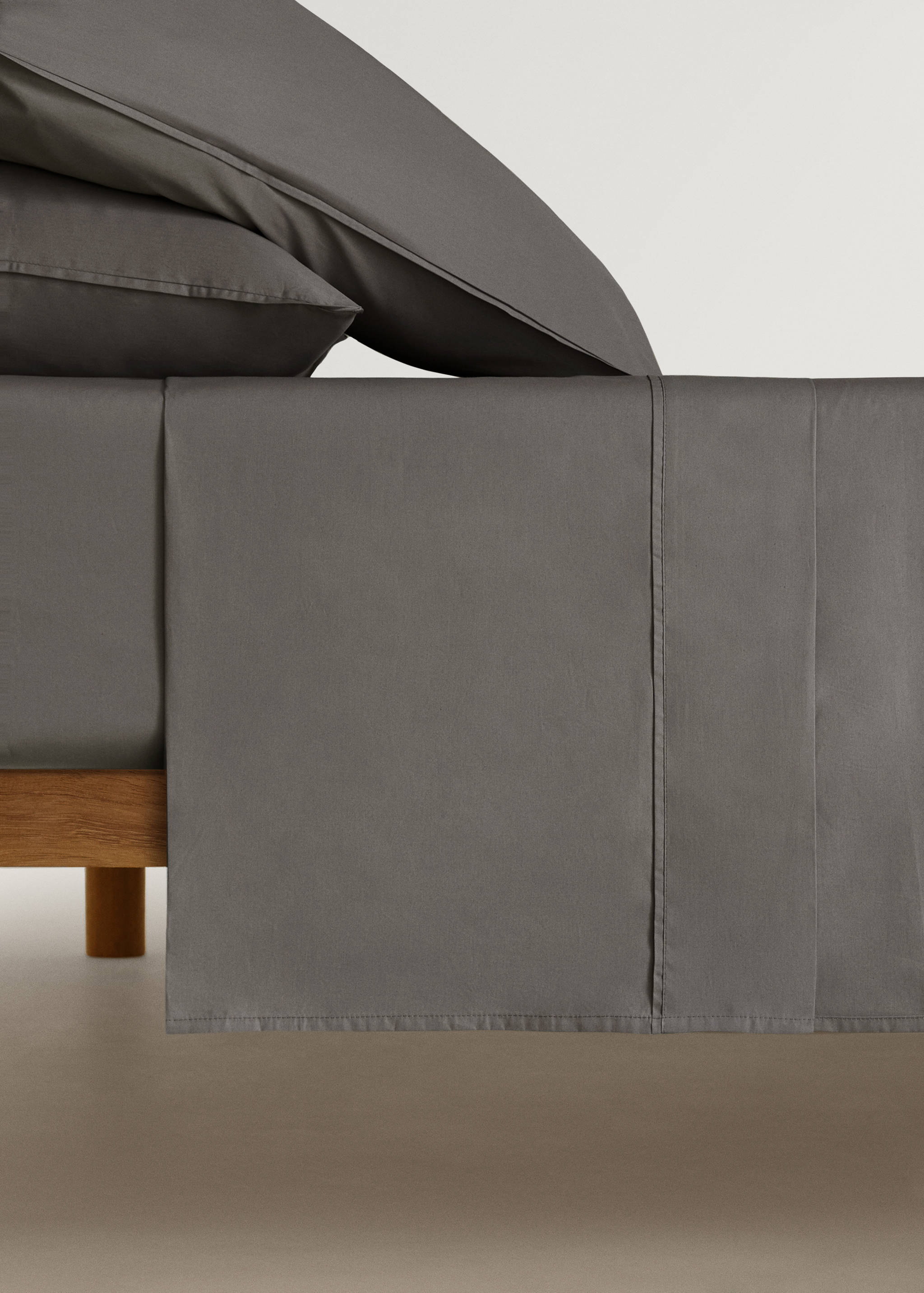 300-thread count percale cotton top sheet for 90 cm bed - Article without model