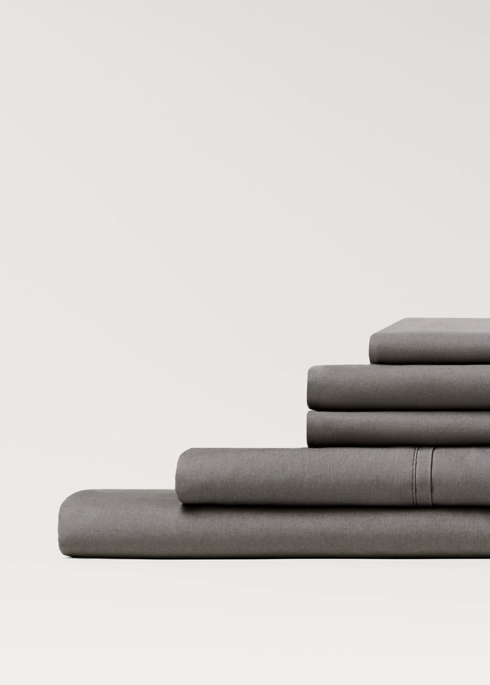 300-thread count percale cotton top sheet for 90 cm bed - Details of the article 3