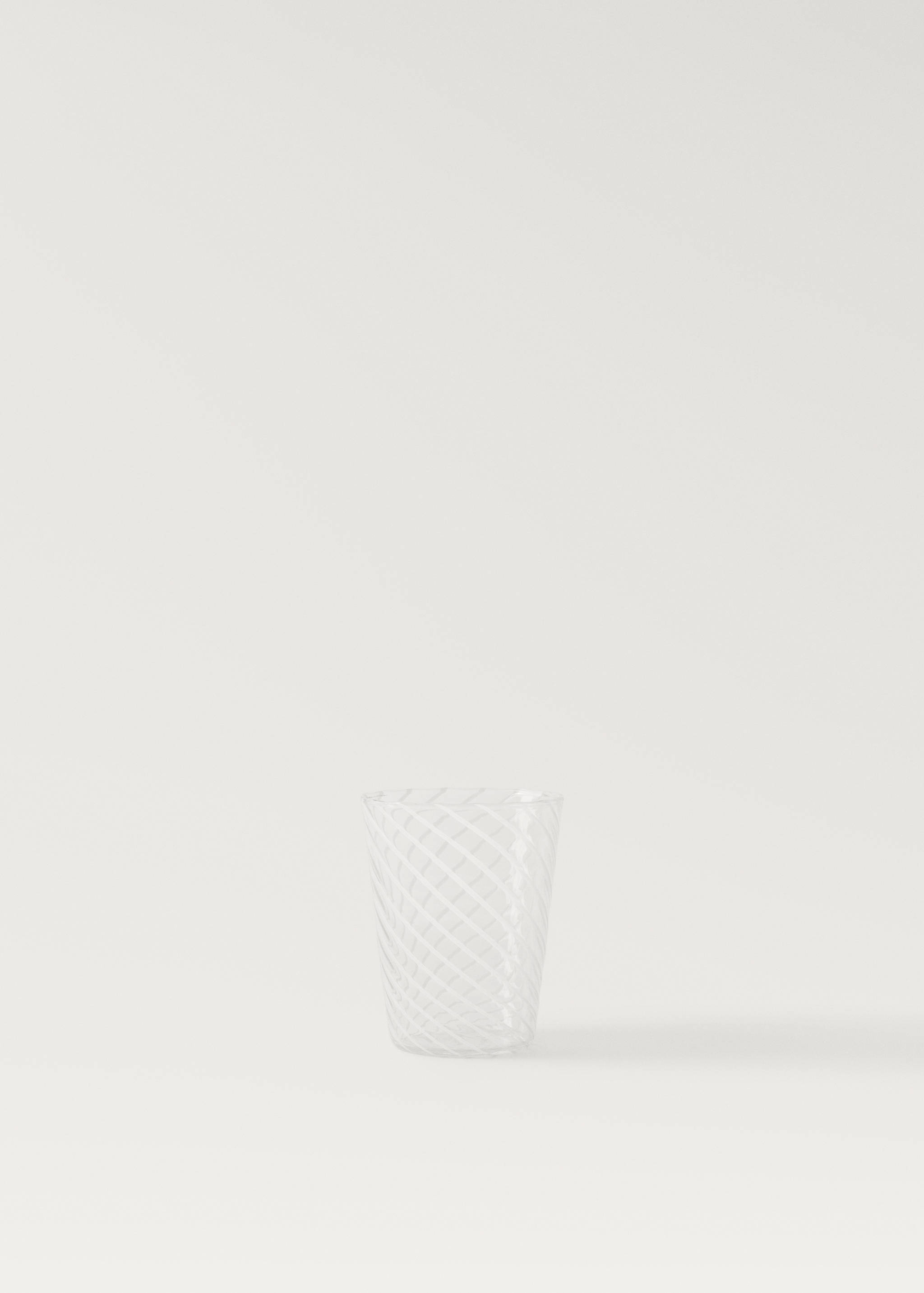 Small borosilicate glass with coloured spiral - Article without model