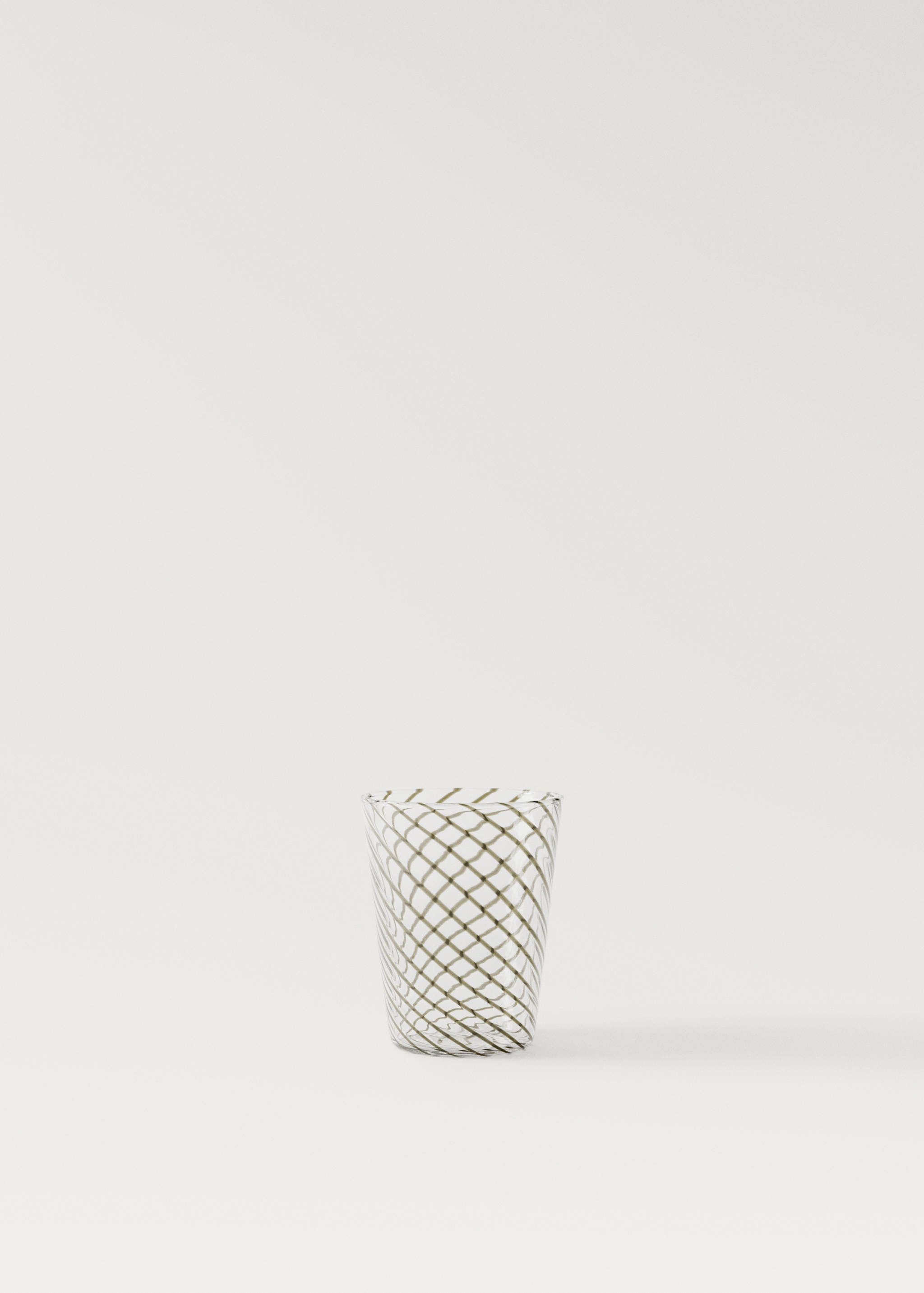 Small borosilicate glass with coloured spiral - Article without model