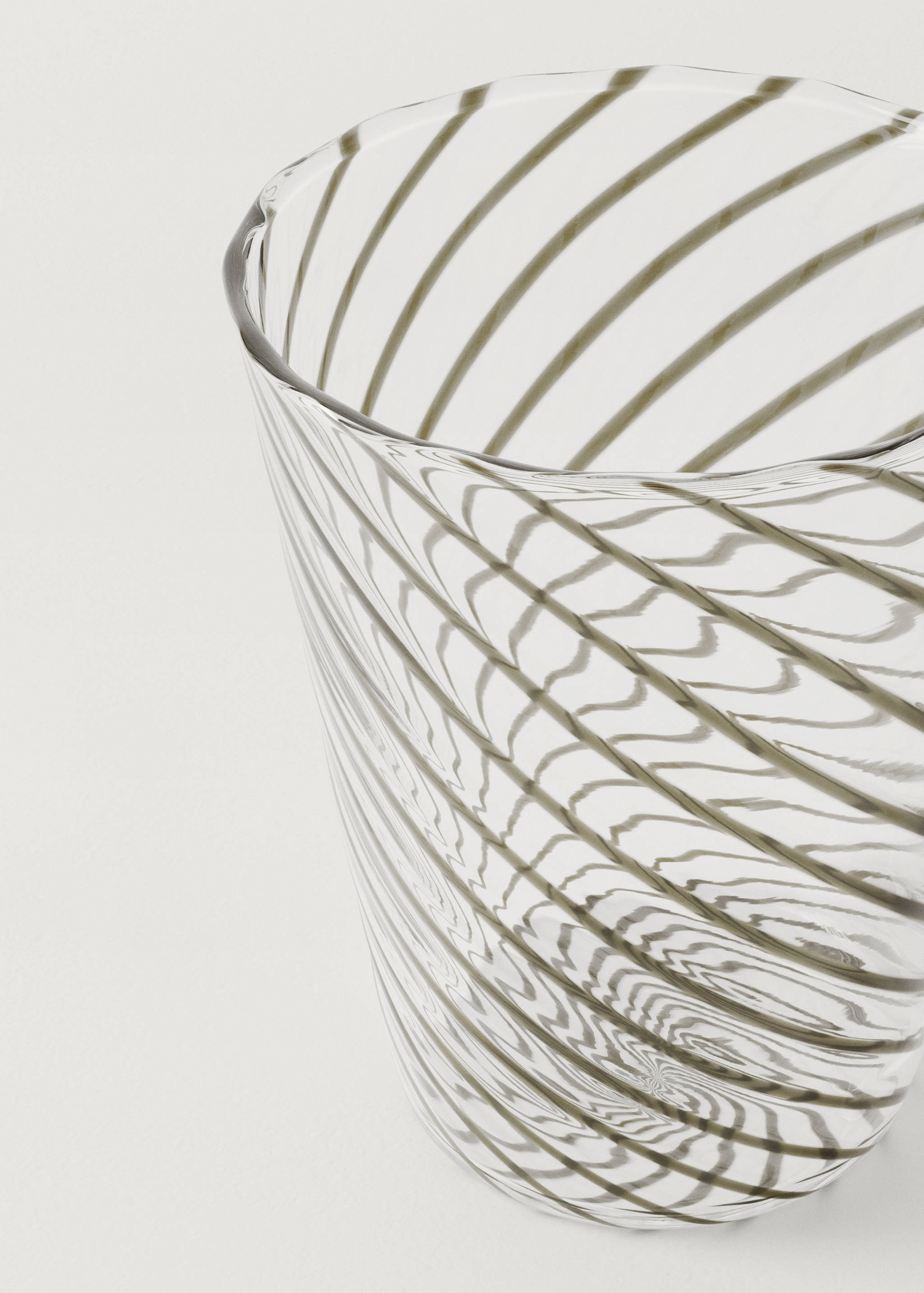 Small borosilicate glass with coloured spiral - Details of the article 1