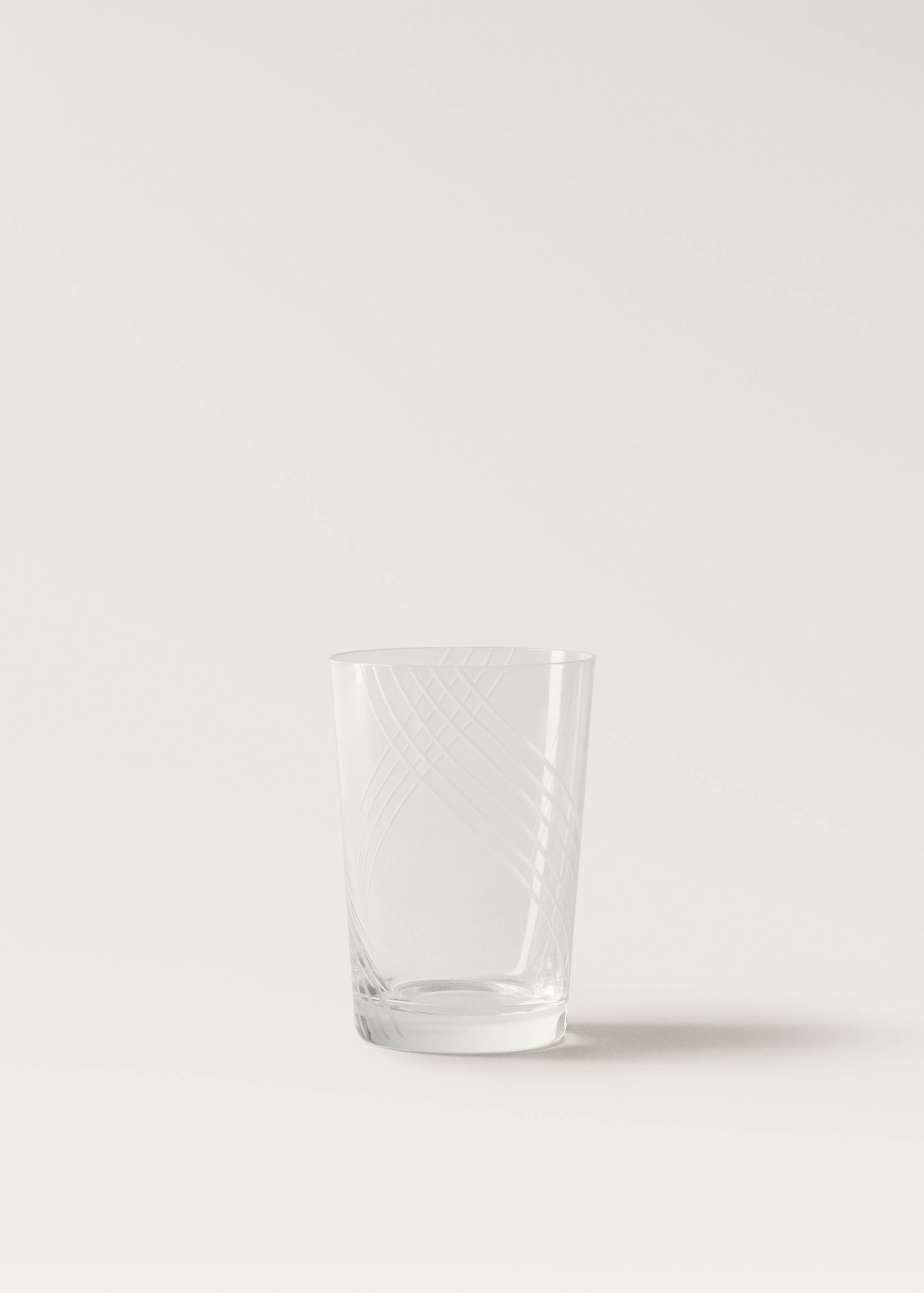 Vaso vidrio tallado onda - Artículo sin modelo