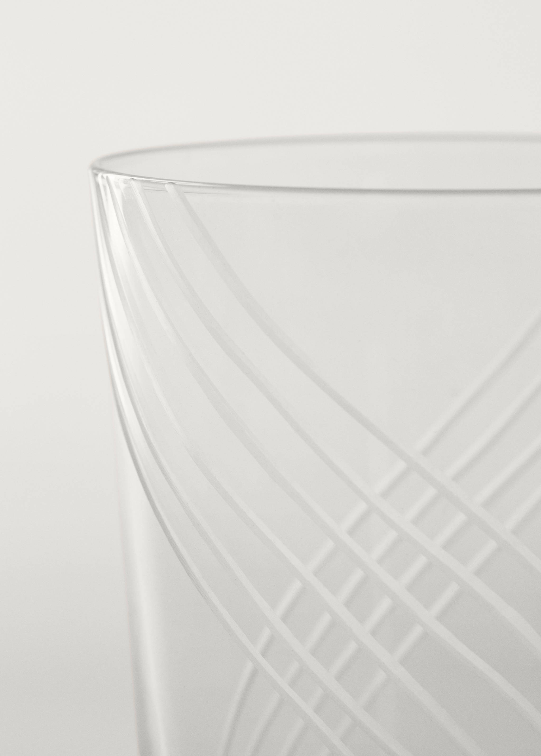 Vaso vidrio tallado onda - Detalle del artículo 2
