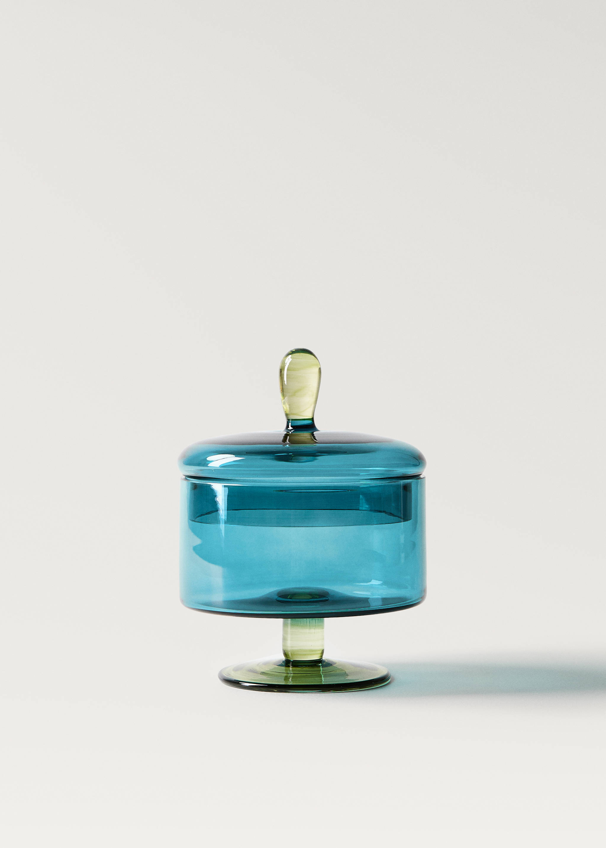 Medium two-tone borosilicate serving dish with lid - Article without model
