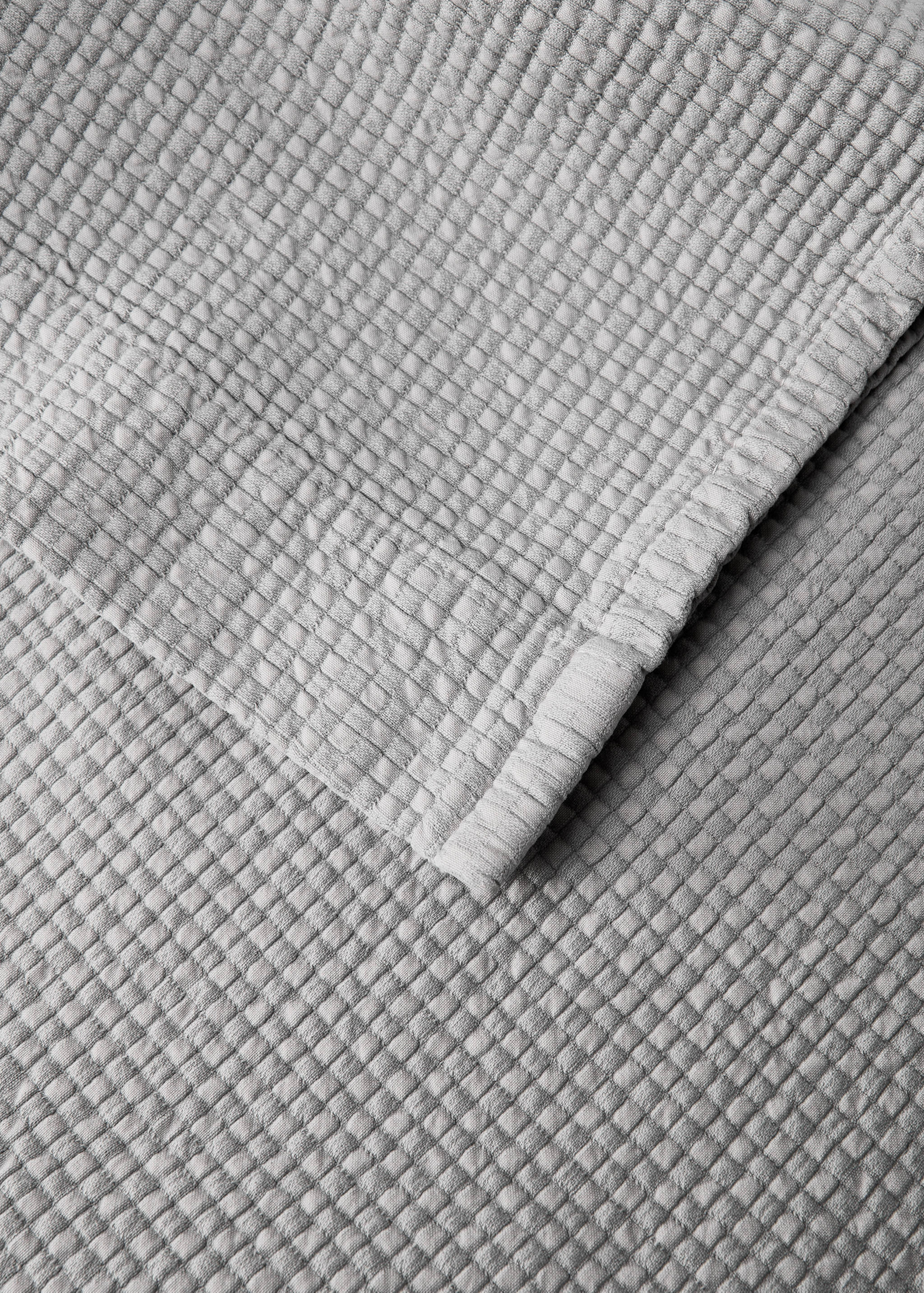 Cotton jacquard mini-check bedspread for 180/200 cm bed - Details of the article 2