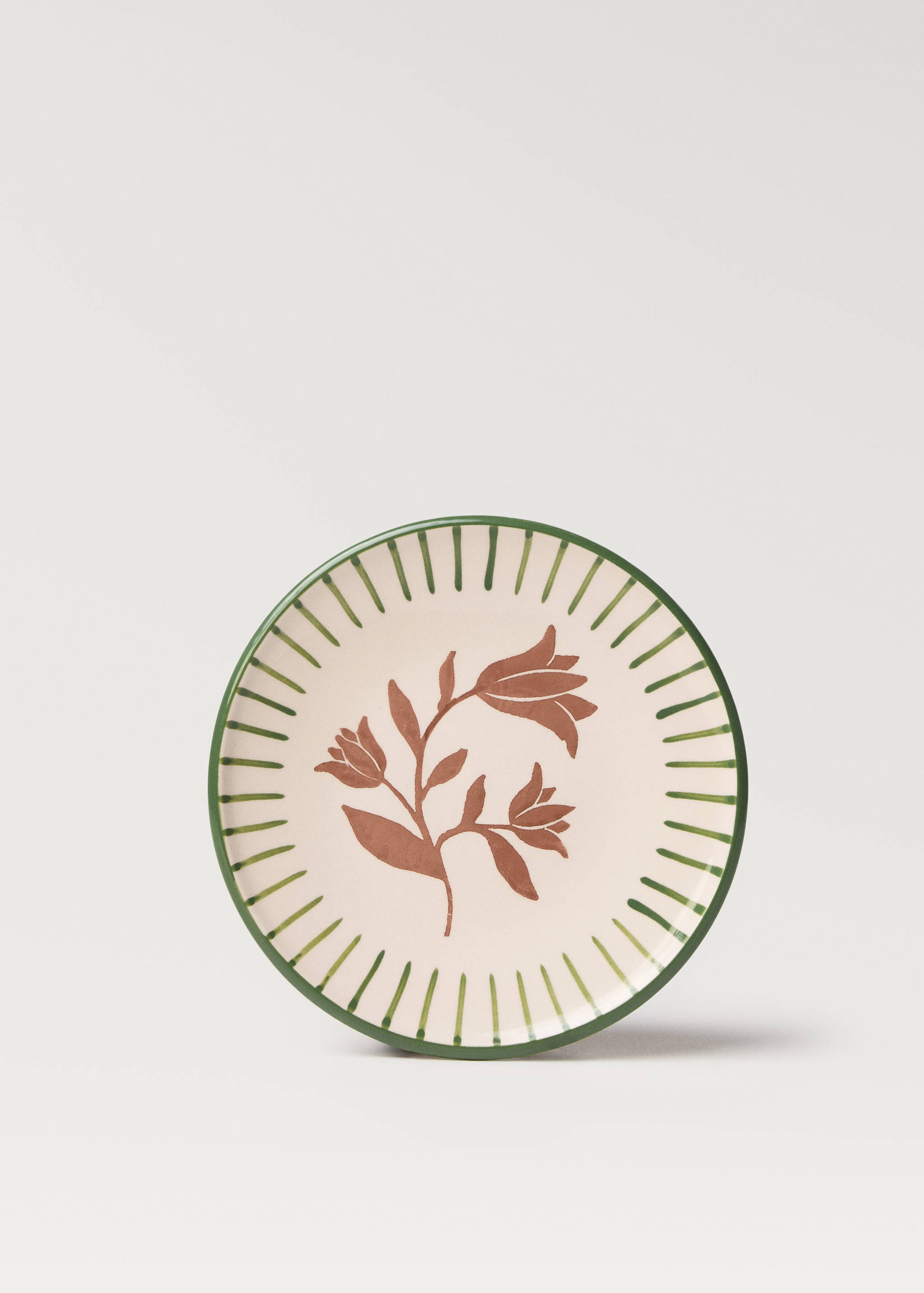 Hand-painted terracotta dessert plate - Article without model