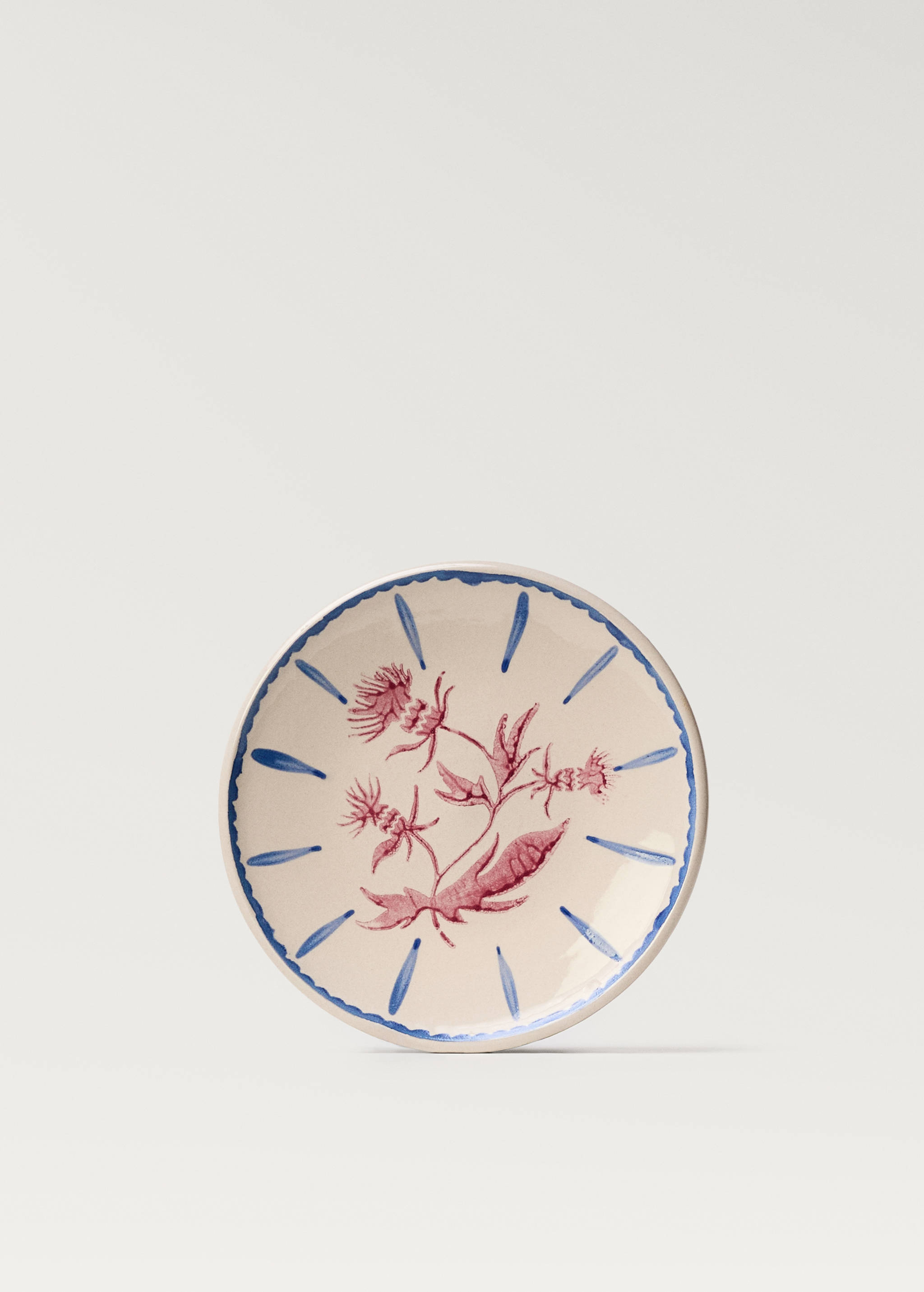 Hand-painted terracotta dessert plate - Article without model