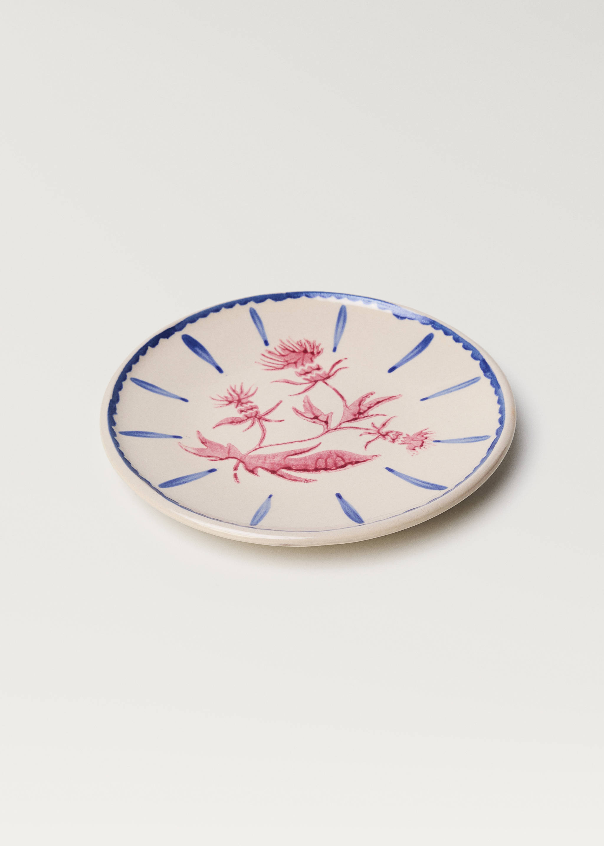 Hand-painted terracotta dessert plate - Details of the article 1