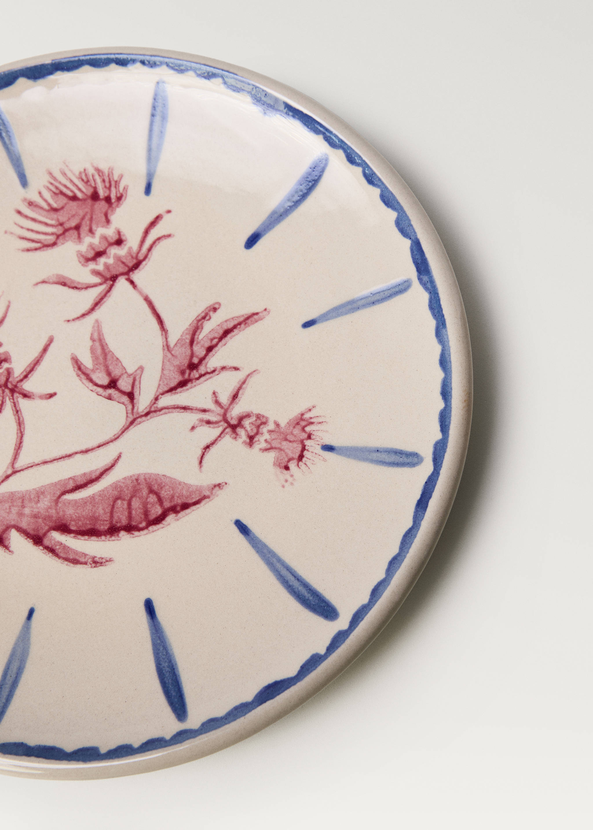 Hand-painted terracotta dessert plate - Details of the article 2