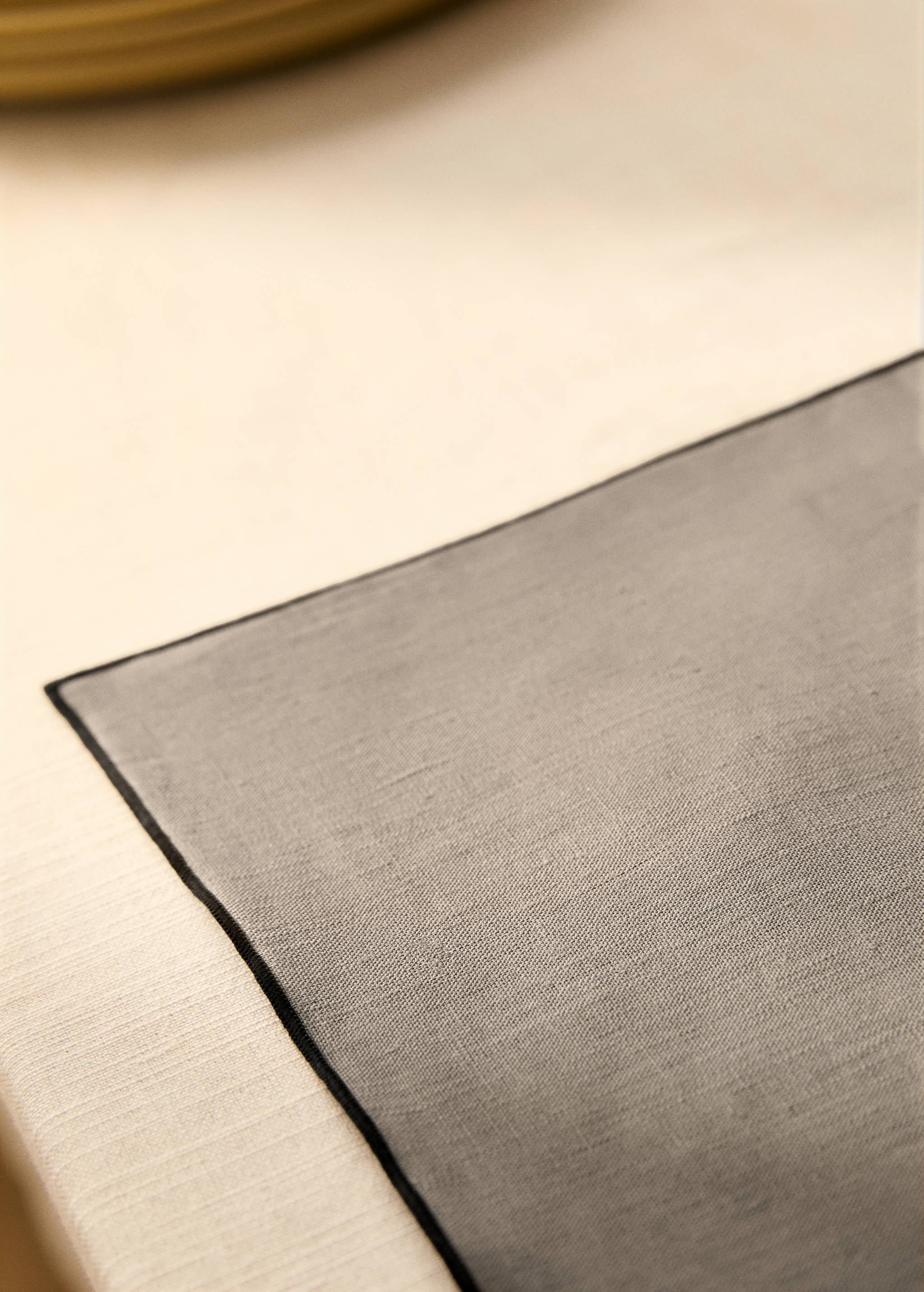 Kenar detaylı keten Amerikan servis - Ürün detayı 7