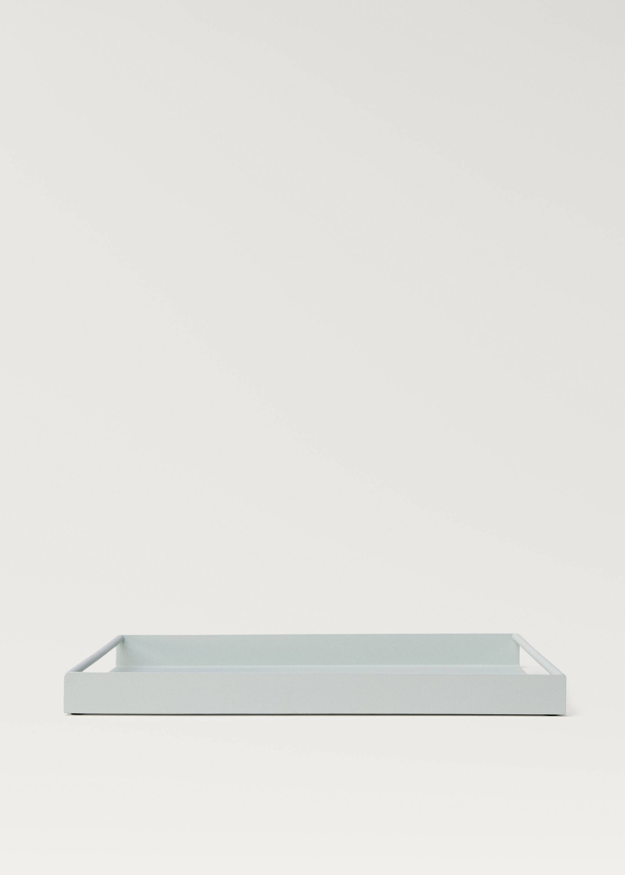 Rectangular metal tray with handles - Article without model