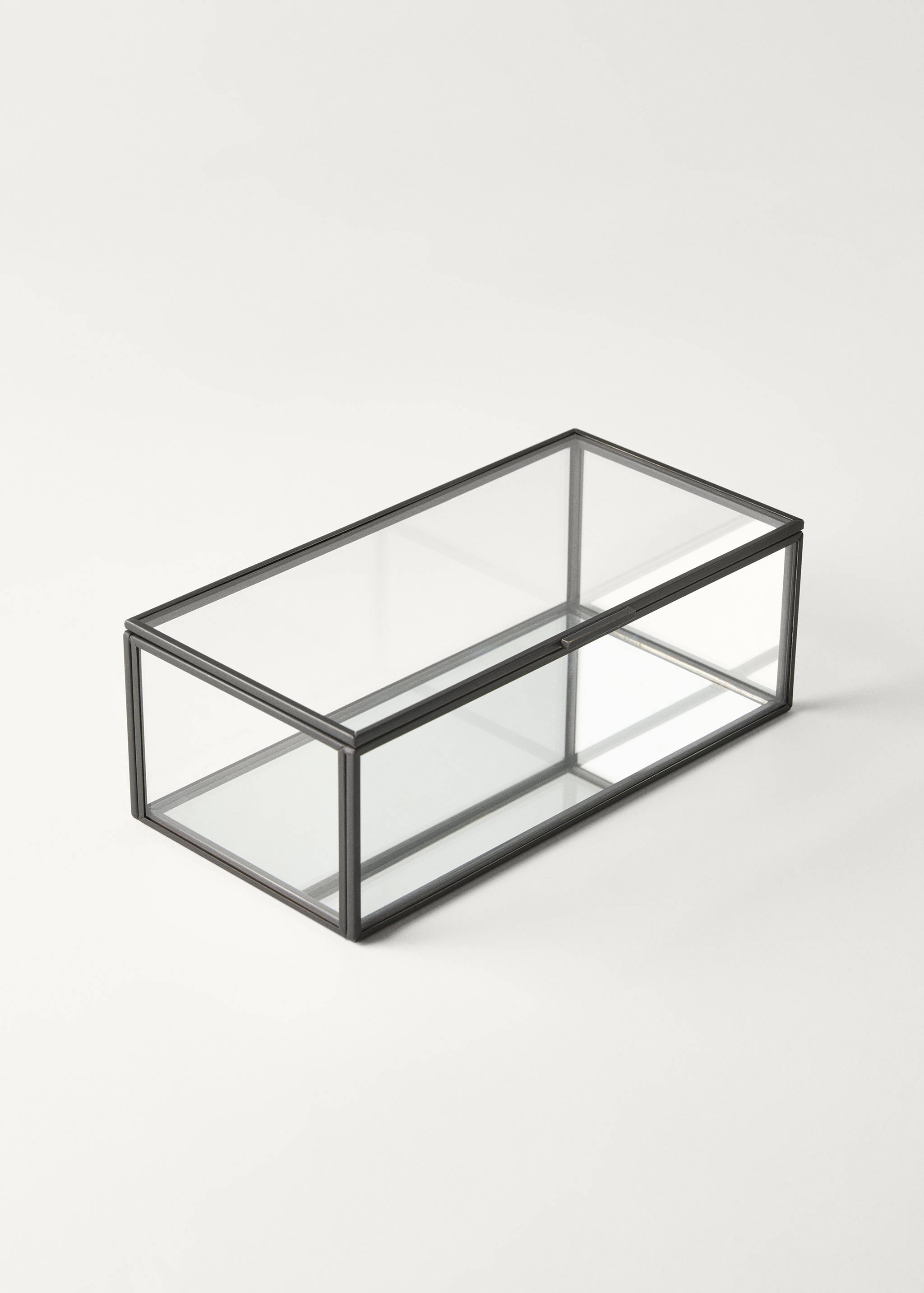 Small glass and metal jewellery box - Details of the article 2