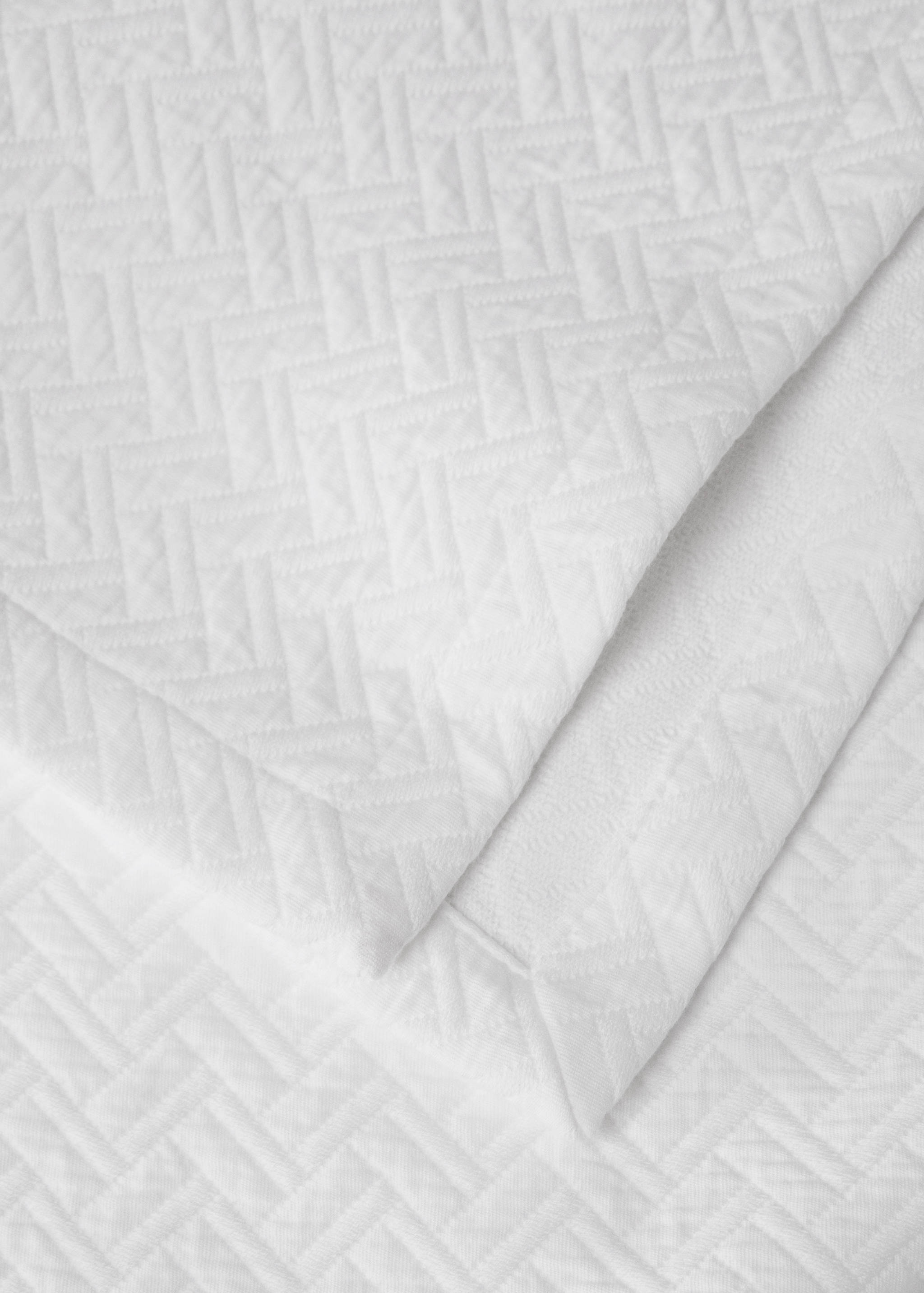 Geometrisch jacquard katoenen sprei, bed 90/105 cm - Detail van het artikel 2