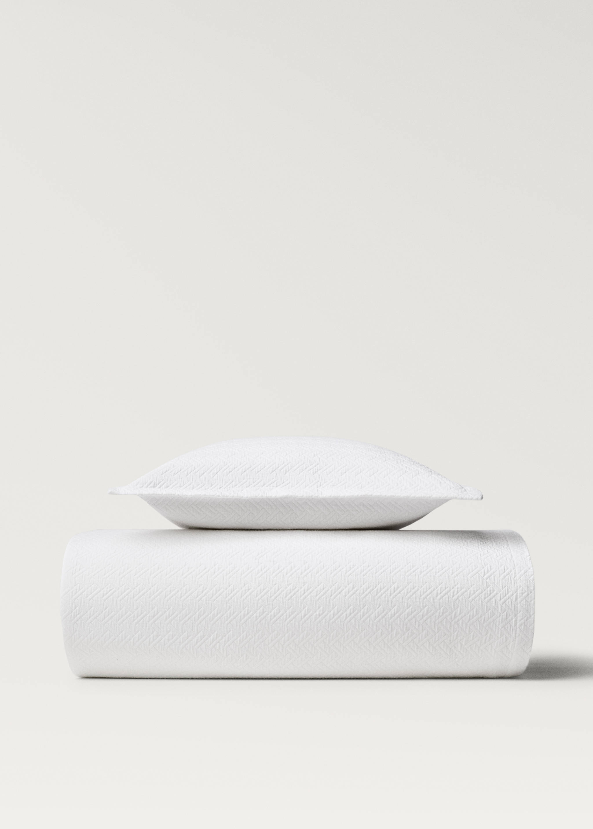 Geometrisch jacquard katoenen sprei, bed 90/105 cm - Detail van het artikel 3