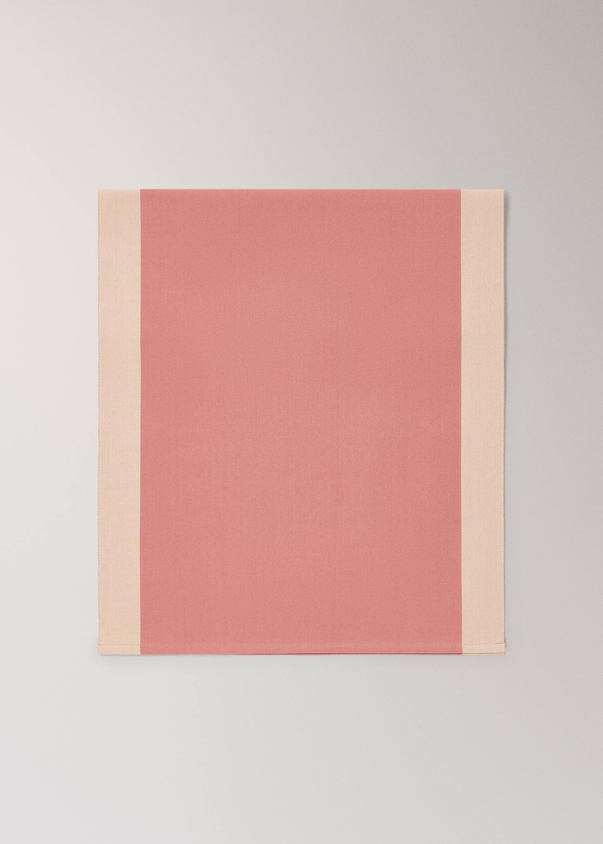 Τραβέρσα τραπεζιού από βαμβάκι με σχέδιο ρίγες από βαμμένο νήμα - Προϊόν χωρίς μοντέλο