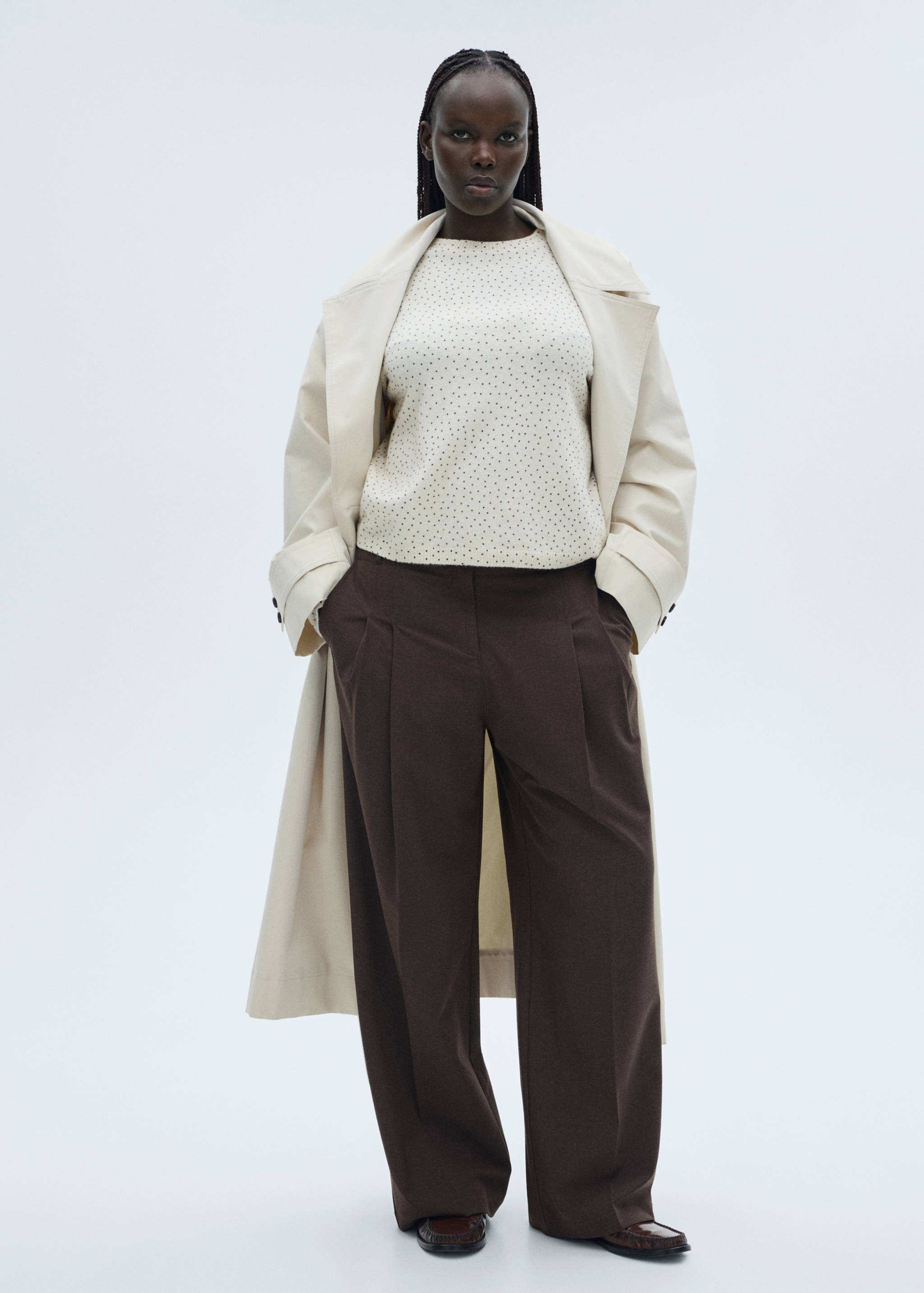 Polka-dot knitted sweater - Details of the article 3