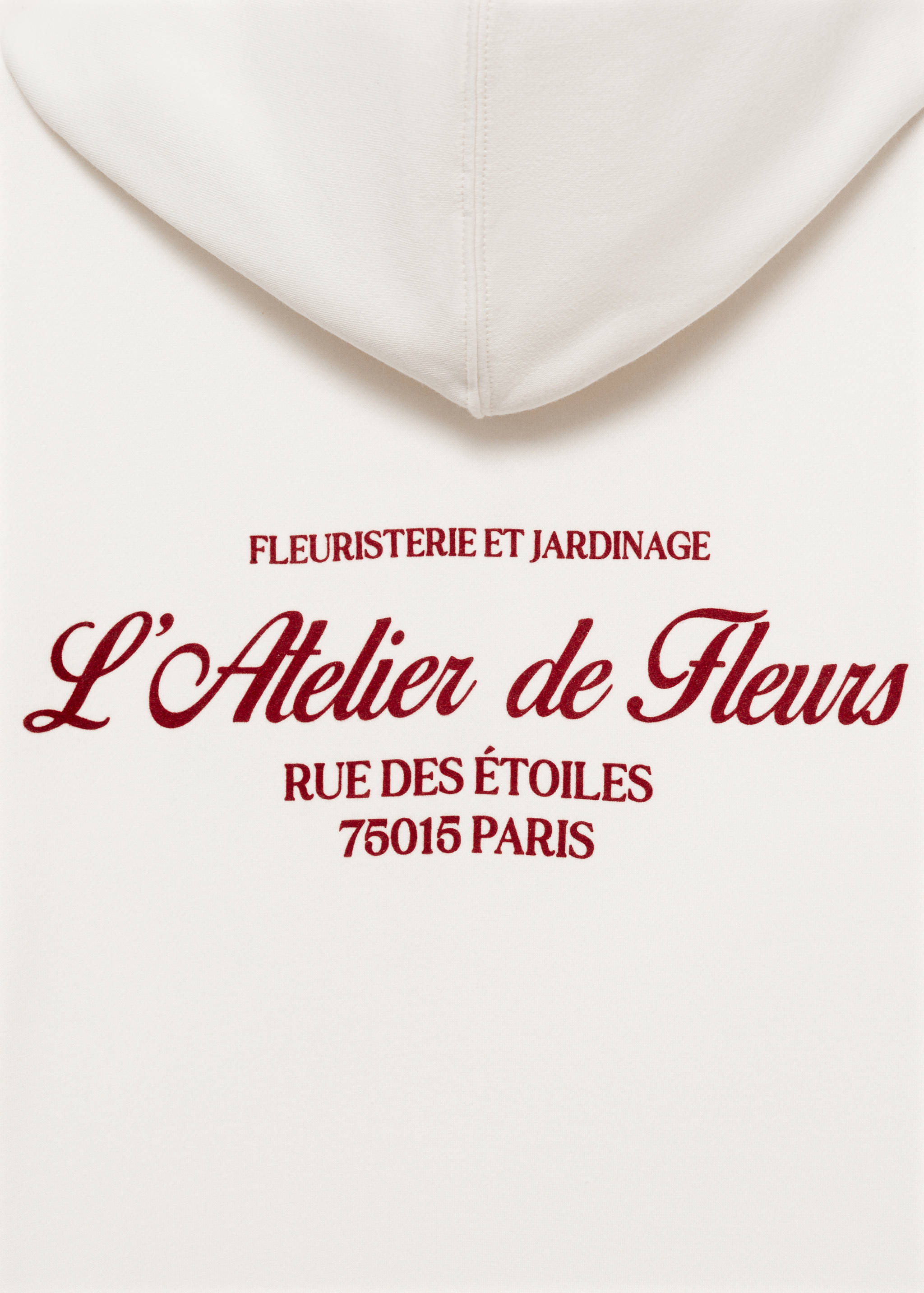 Свитшот с капюшоном и надписью - Деталь изделия 0