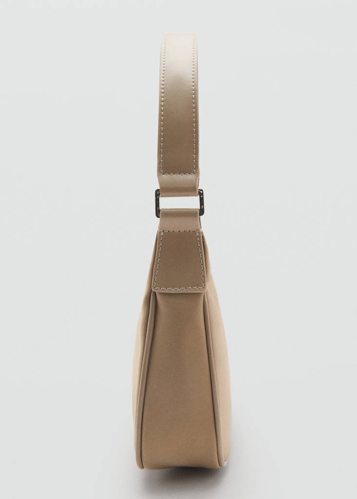 Small nylon shoulder bag — Beige