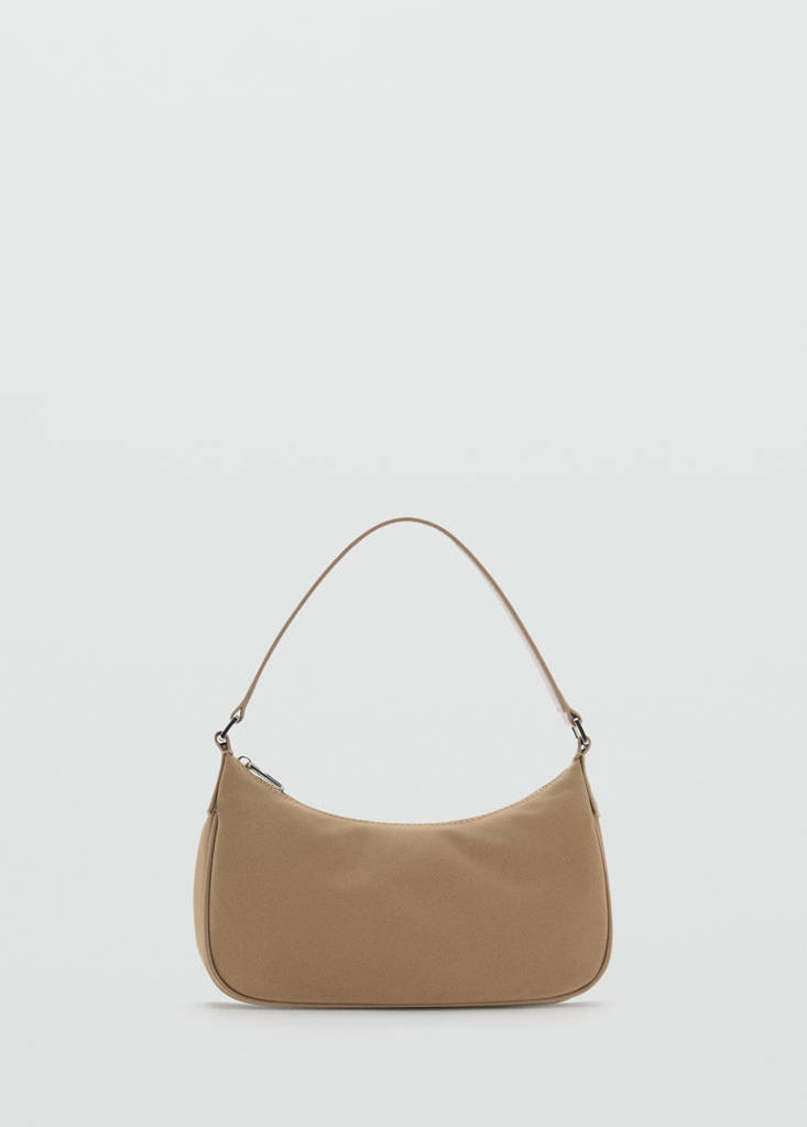Small nylon shoulder bag — Beige