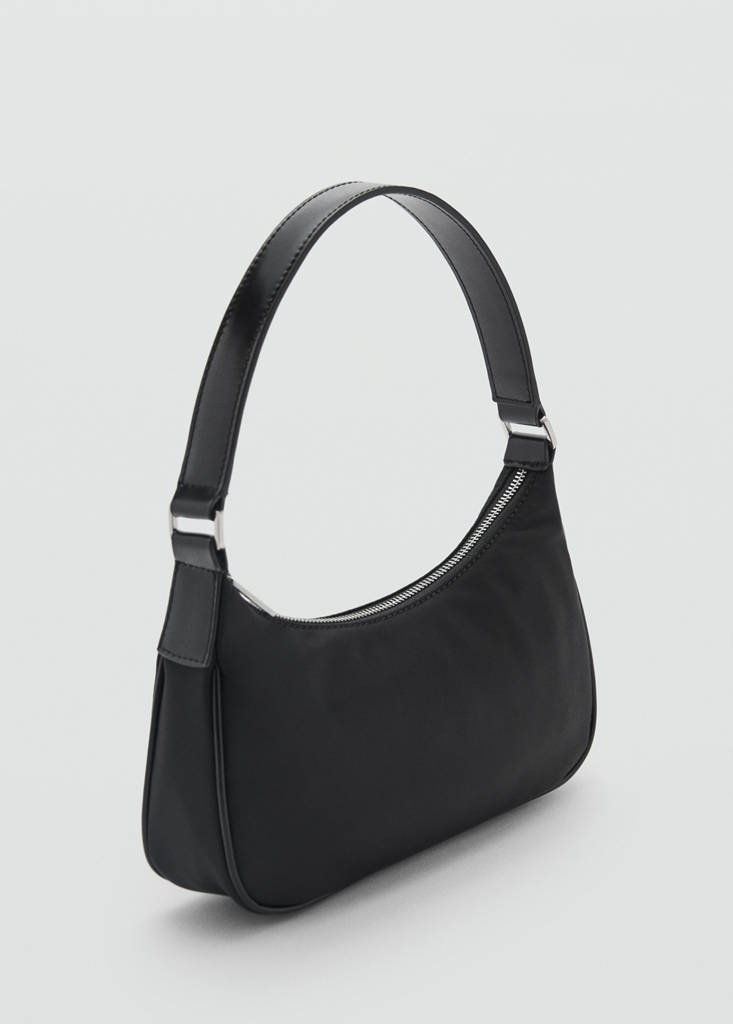 Small nylon shoulder bag — Black