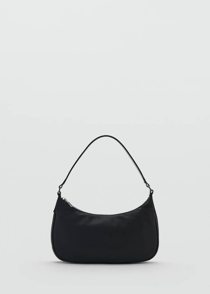 Small nylon shoulder bag — Black