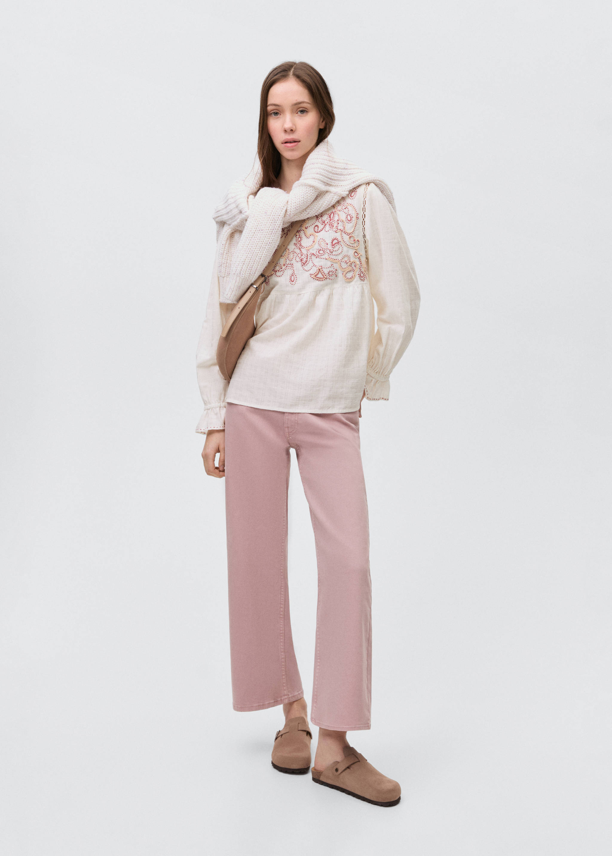 Embroidered cotton blouse - General plane