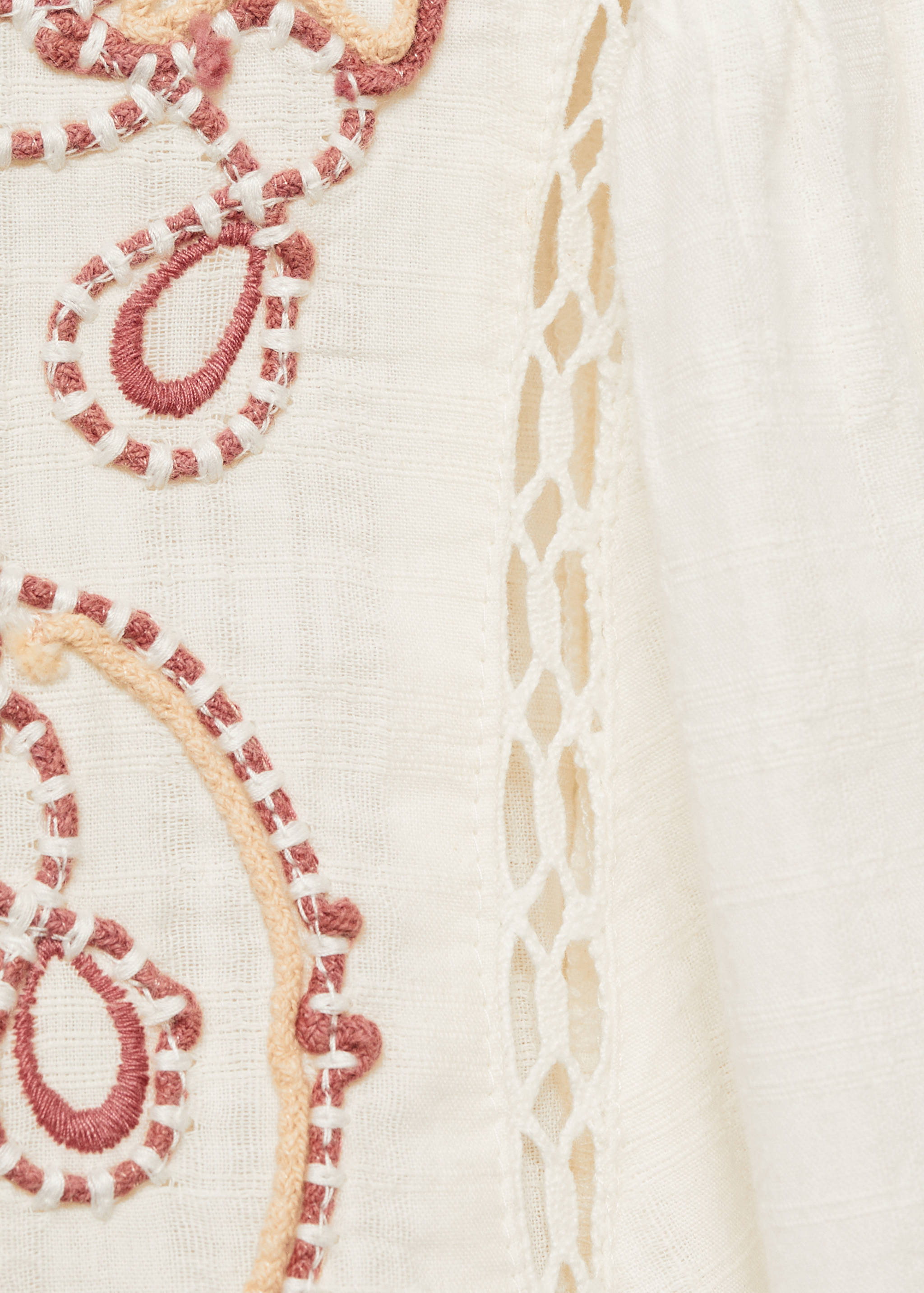 Embroidered cotton blouse - Details of the article 8