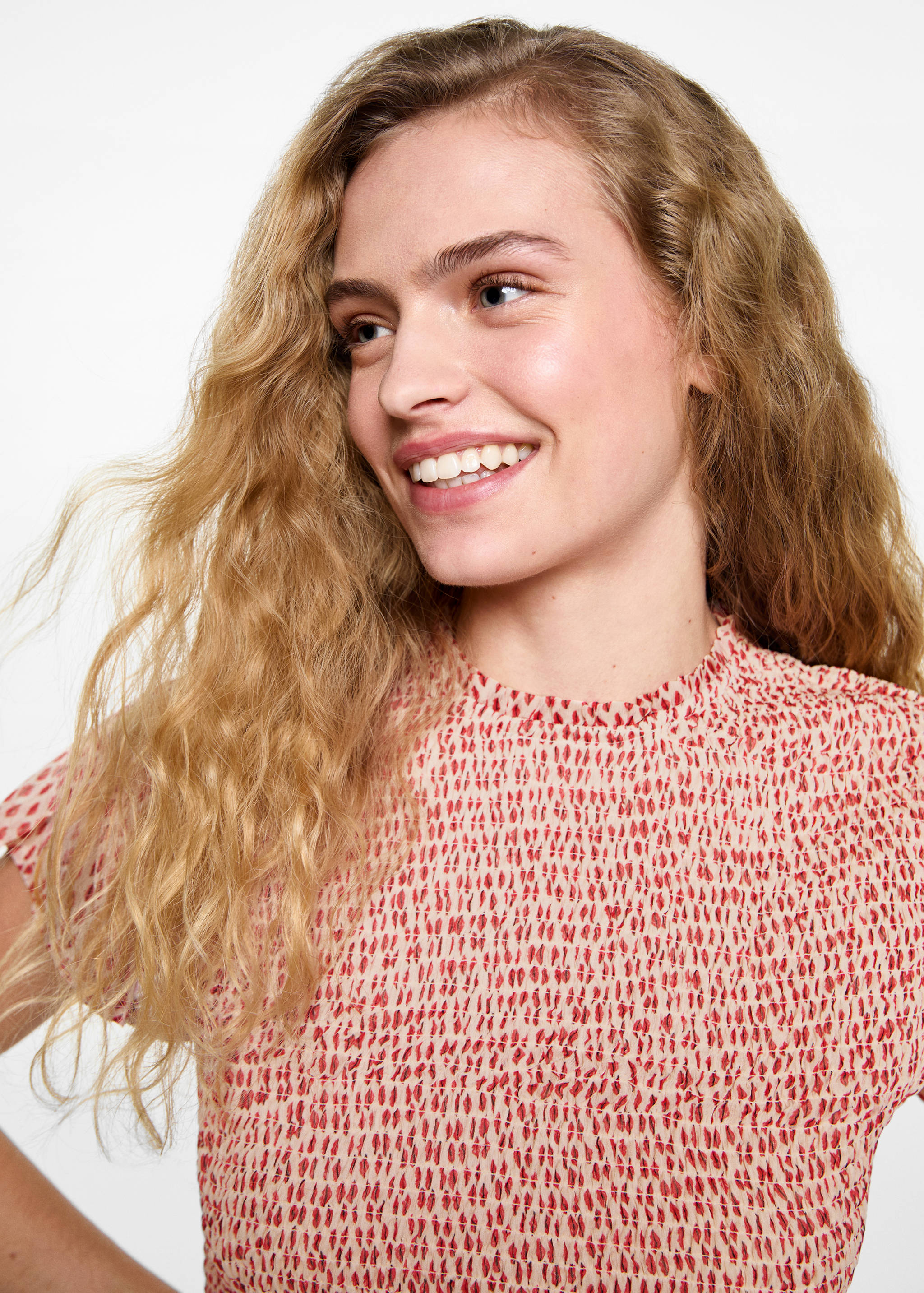 Gekräuseltes Printkleid - Detail des Artikels 1