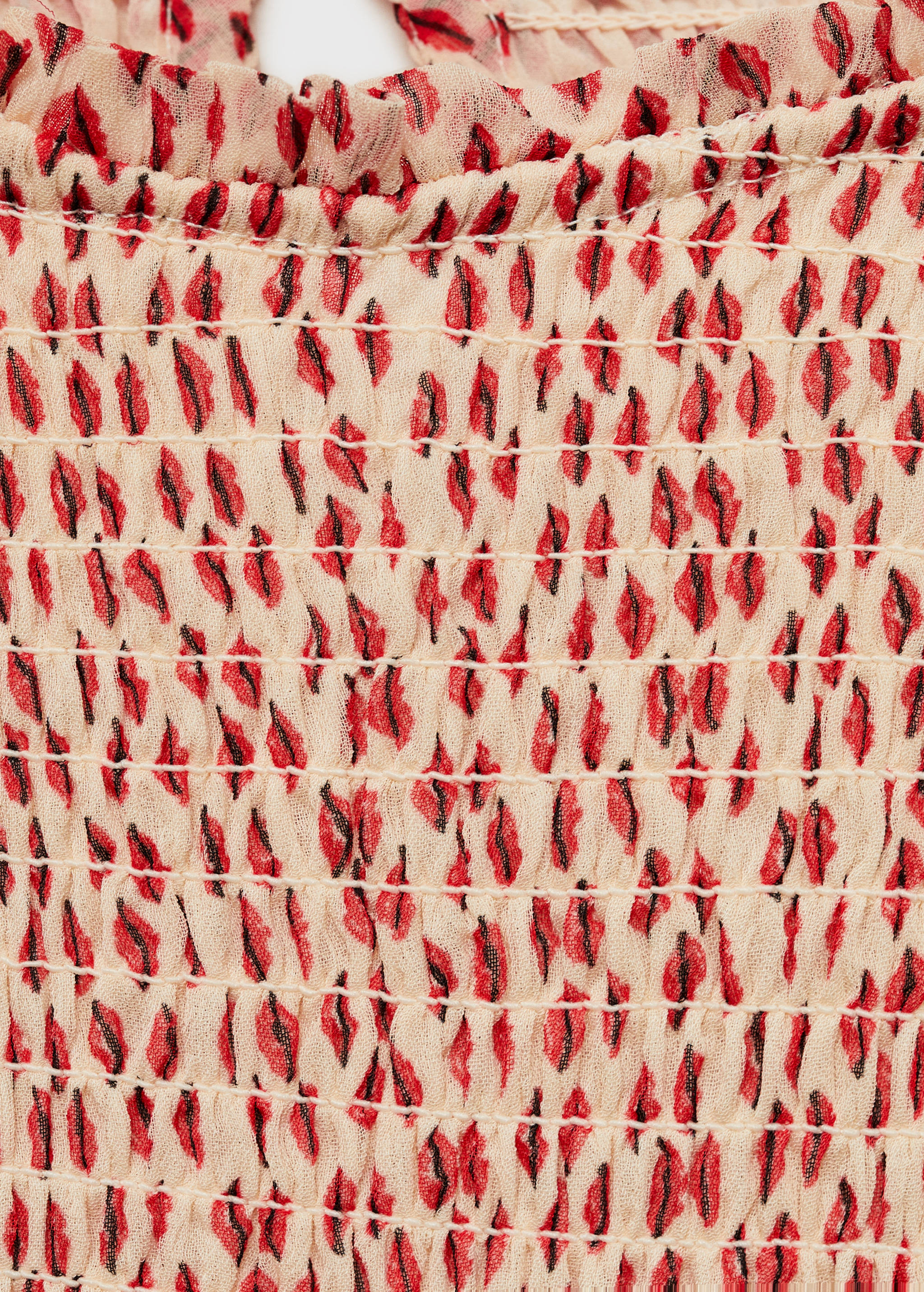 Gekräuseltes Printkleid - Detail des Artikels 0