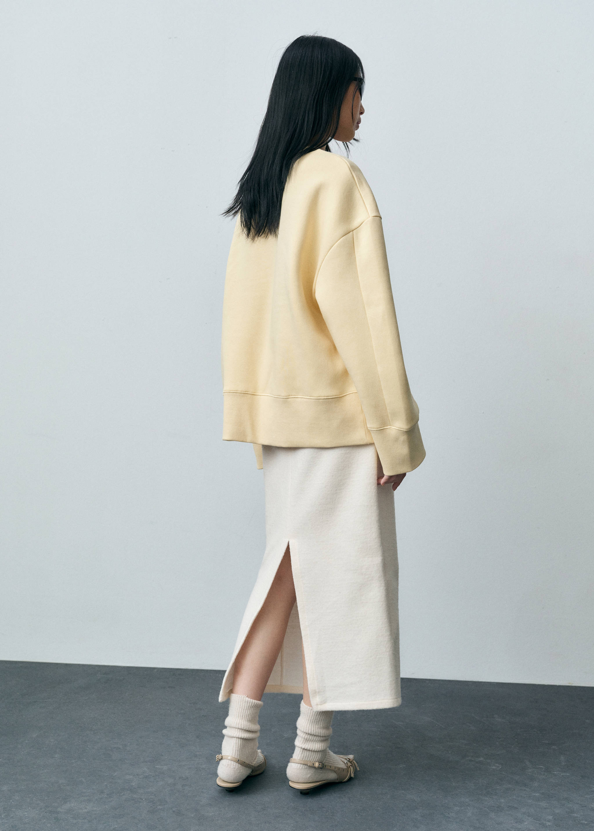 Sudadera oversize algodón - Reverso del artículo