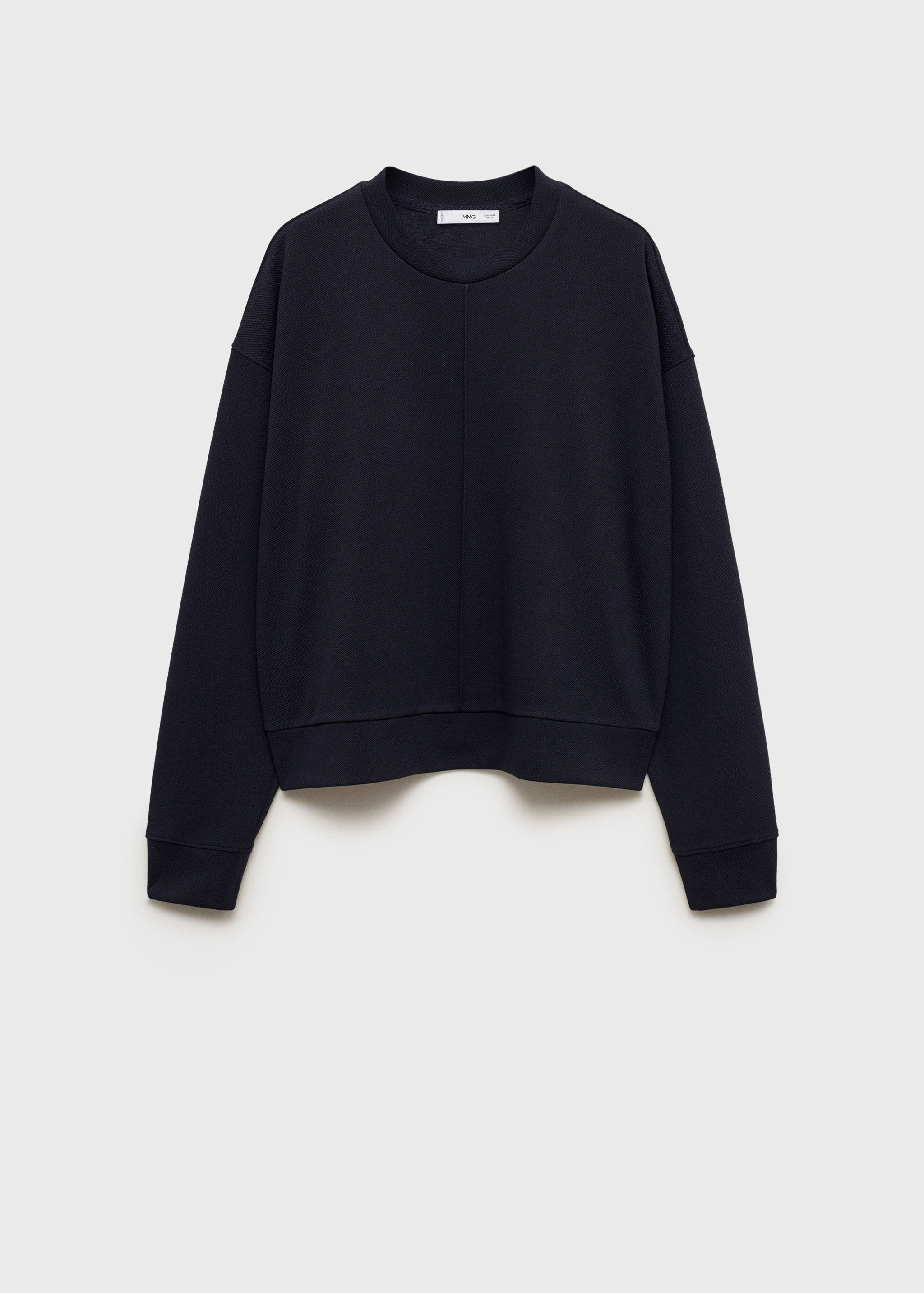 Crew-neck sweatshirt with stitching detail - Article without model